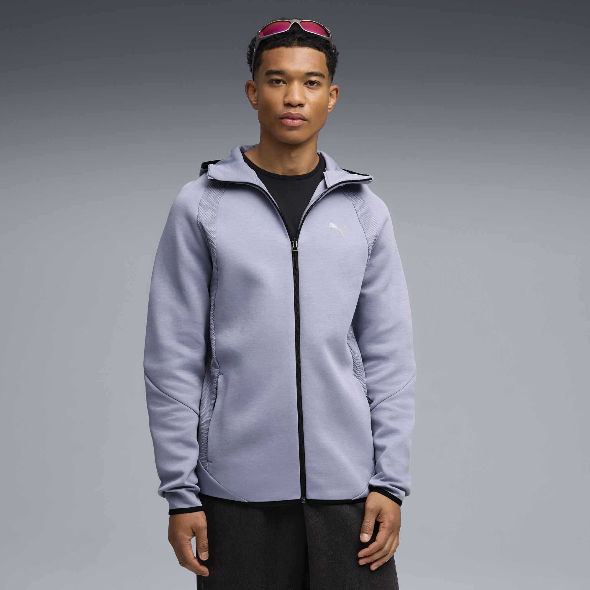 Sweat shirt Puma EVOSTRIPE FZ Hoodie EU - vue 3