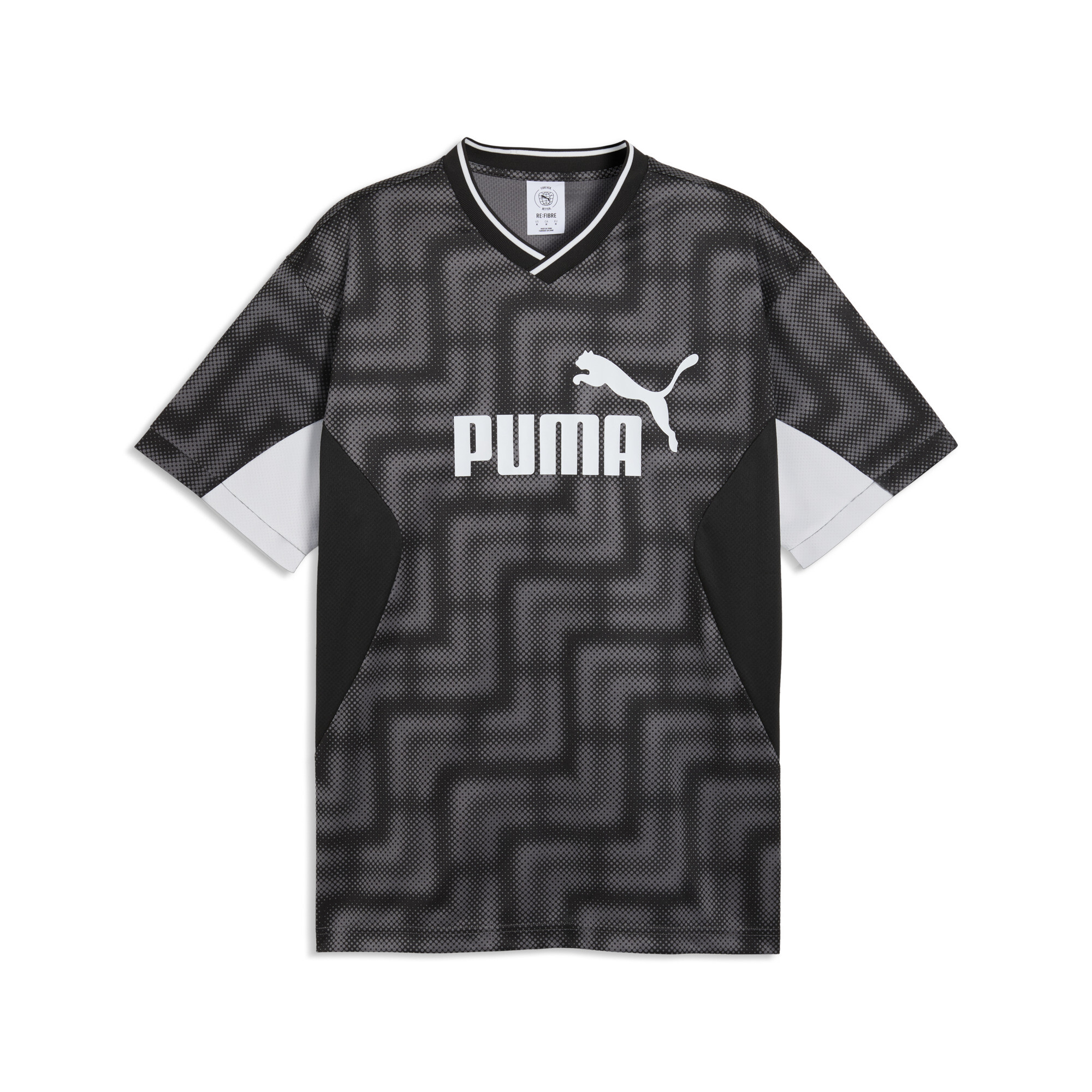 PUMA Essentials Block relaxed voetbalshirt voor Heren, Zwart, Maat M thumbnail 3