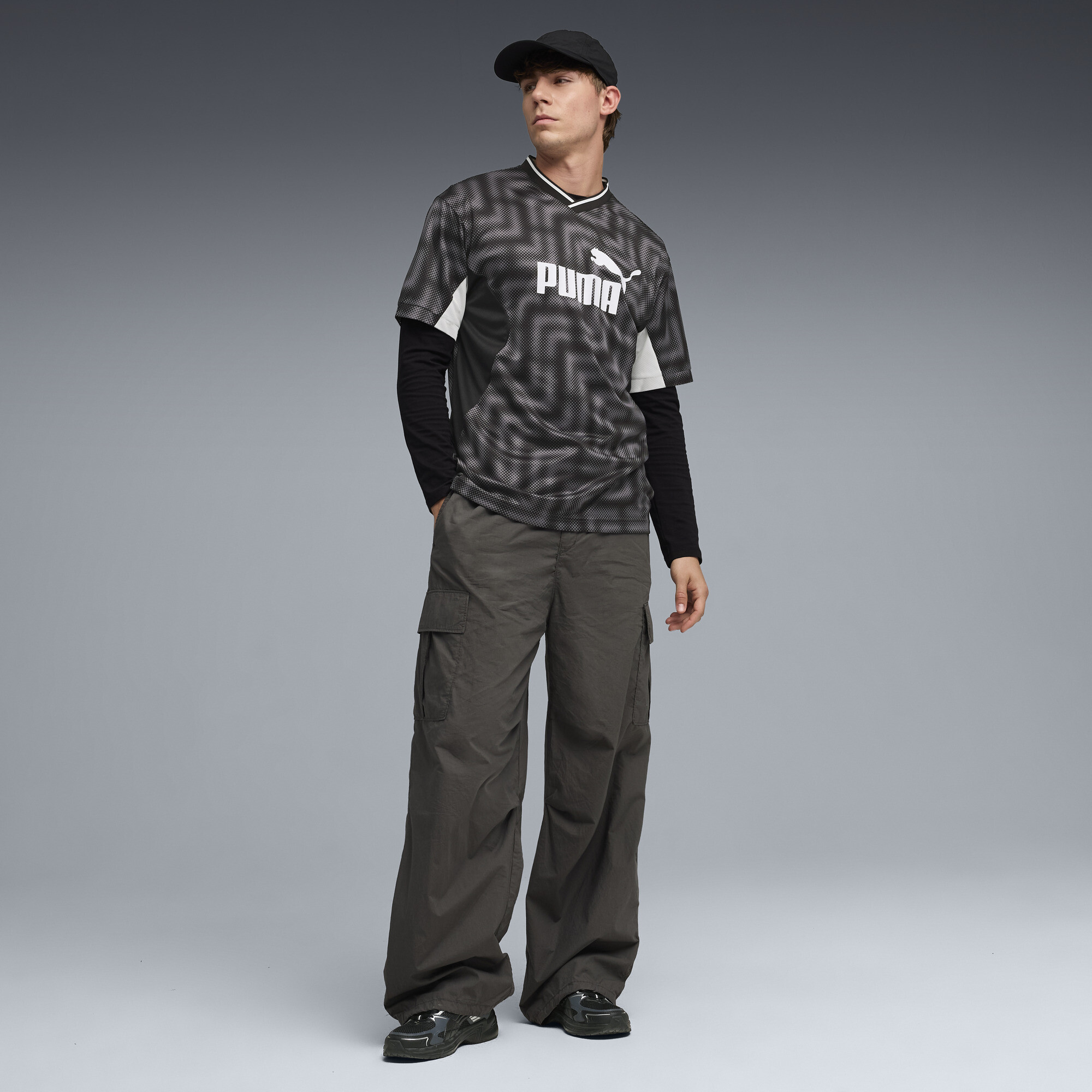 PUMA Essentials Block relaxed voetbalshirt voor Heren, Zwart, Maat M thumbnail 4