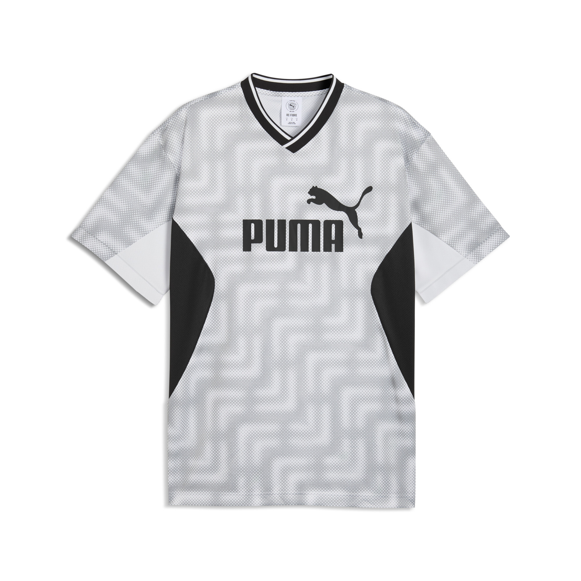 PUMA Essentials Block relaxed voetbalshirt voor Heren, Wit, Maat XS thumbnail 3