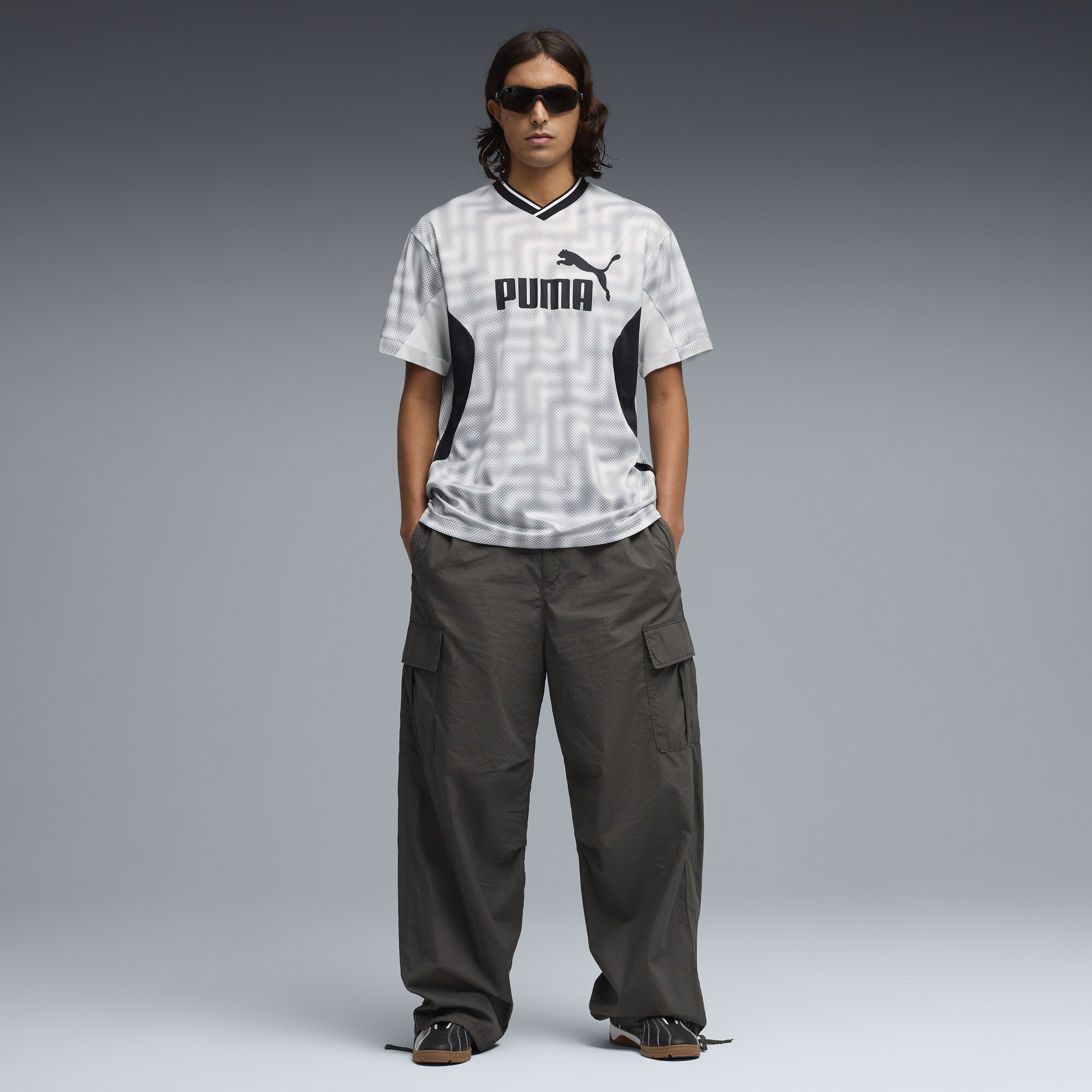 PUMA Essentials Block relaxed voetbalshirt voor Heren, Wit, Maat XS thumbnail 4