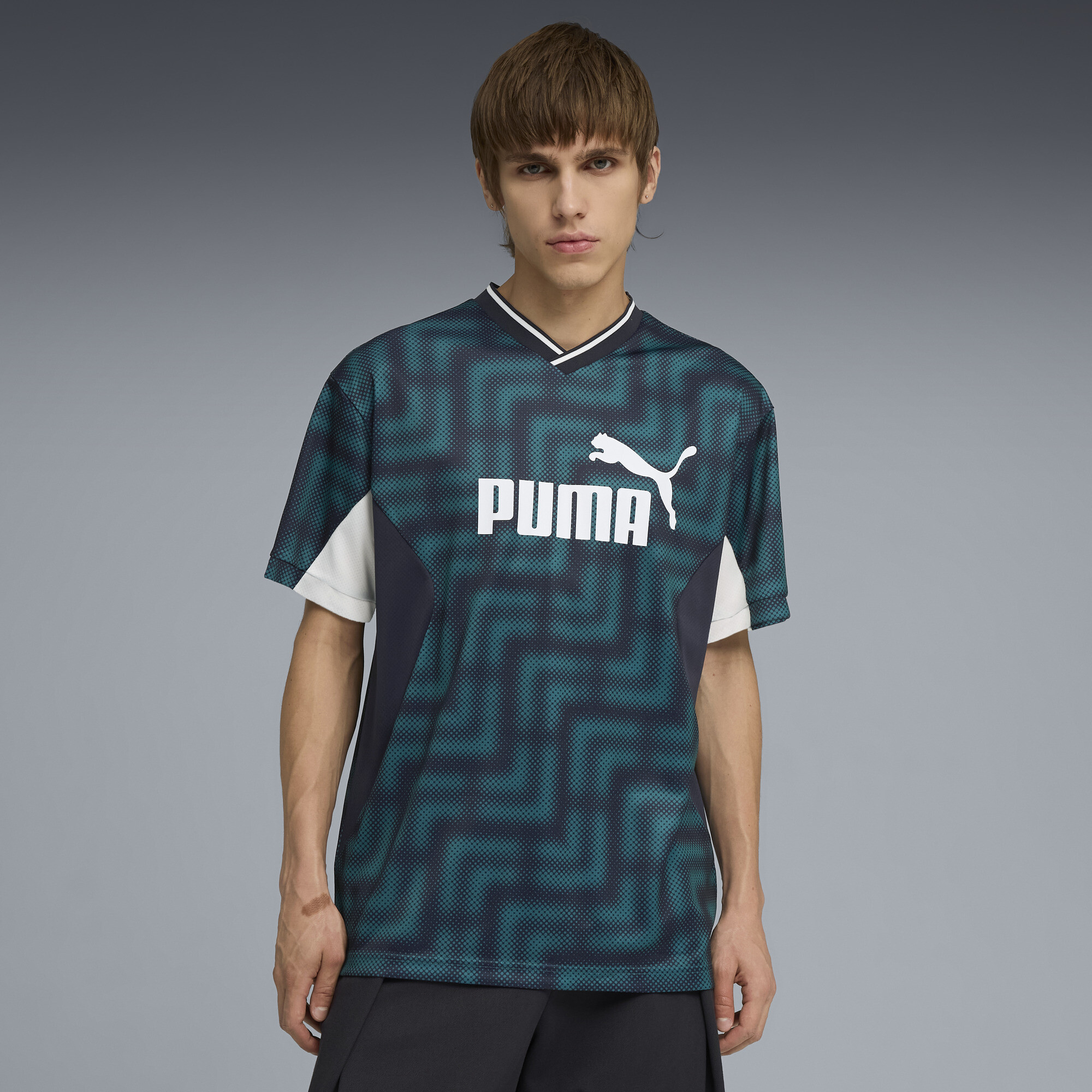 PUMA Essentials Block relaxed voetbalshirt voor Heren, Maat L