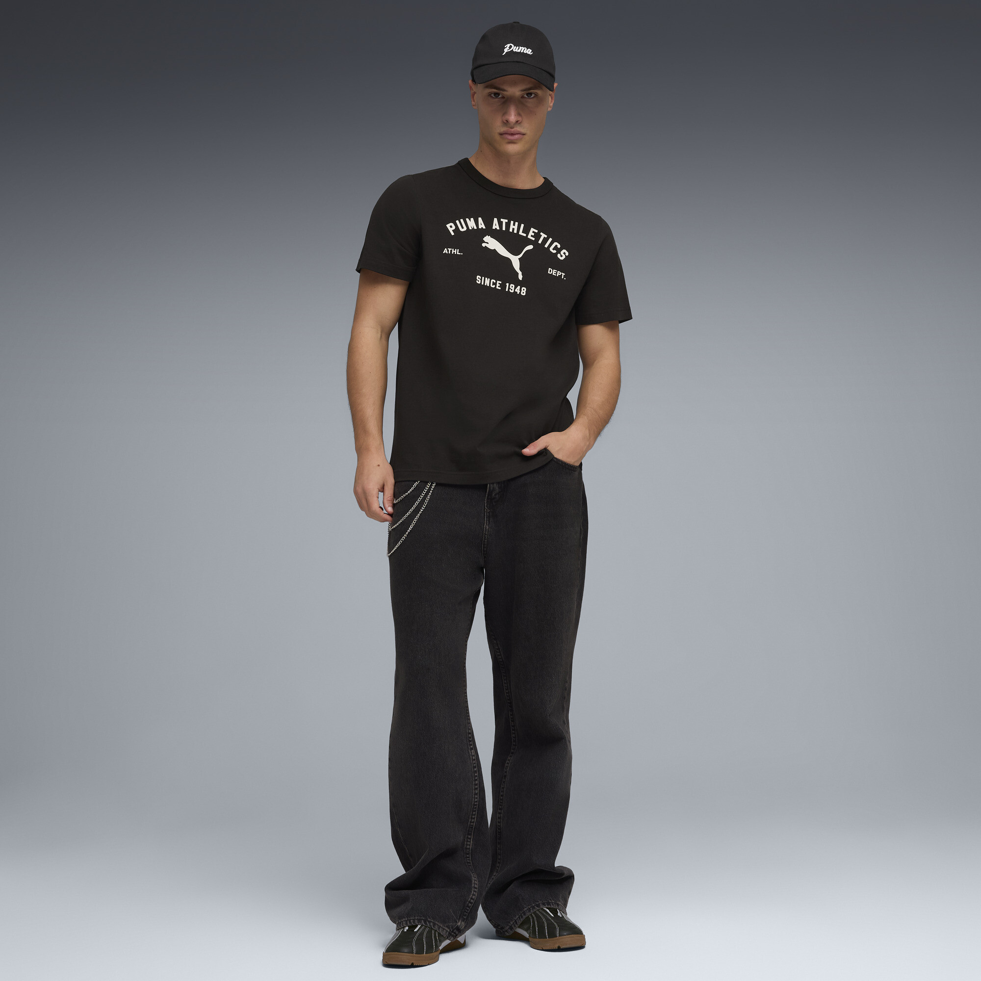 PUMA Class T-shirt met print voor Heren, Zwart, Maat M thumbnail 4