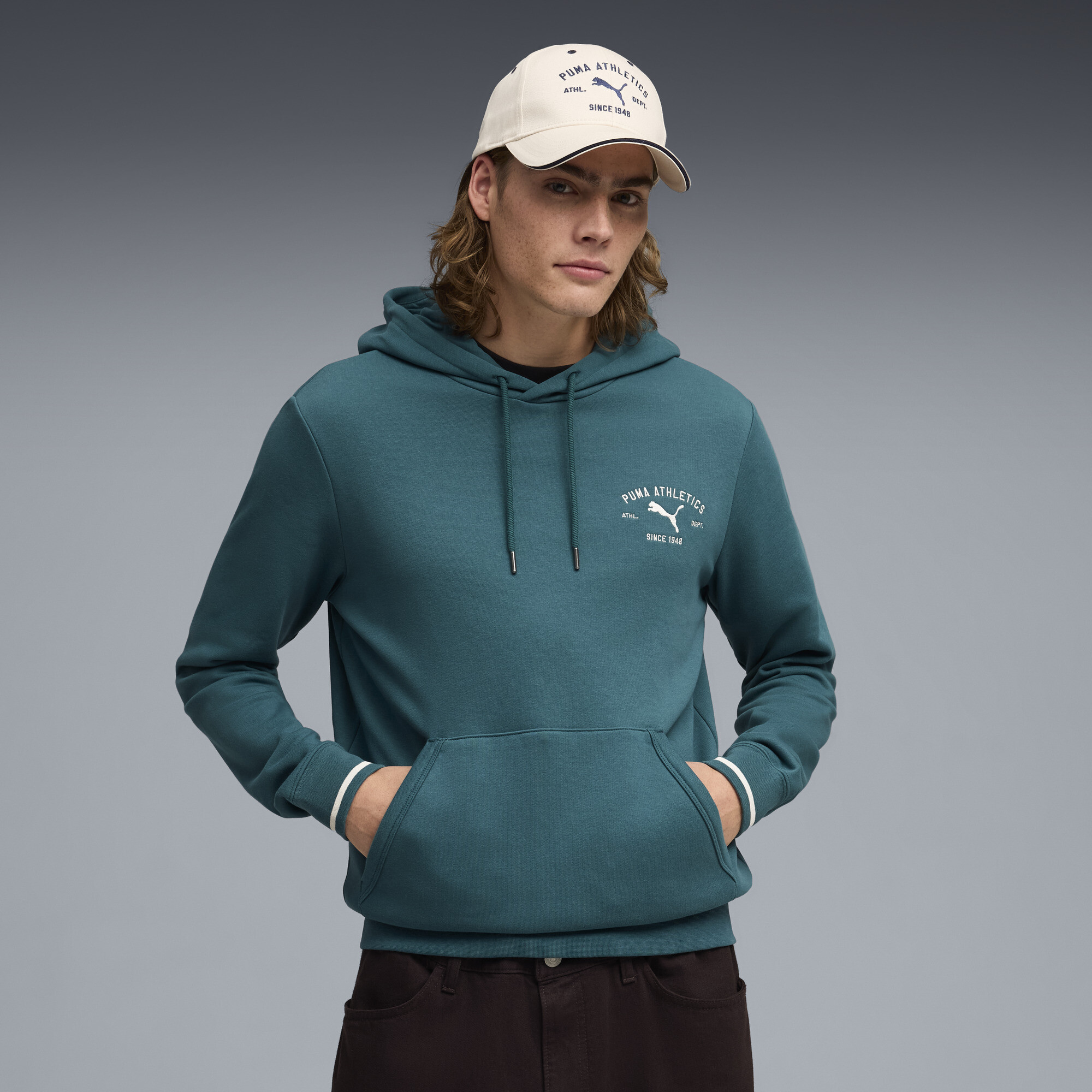 Худи PUMA Class Graphic Hoodie Men | Цвет: Зеленый | Emerald Ice