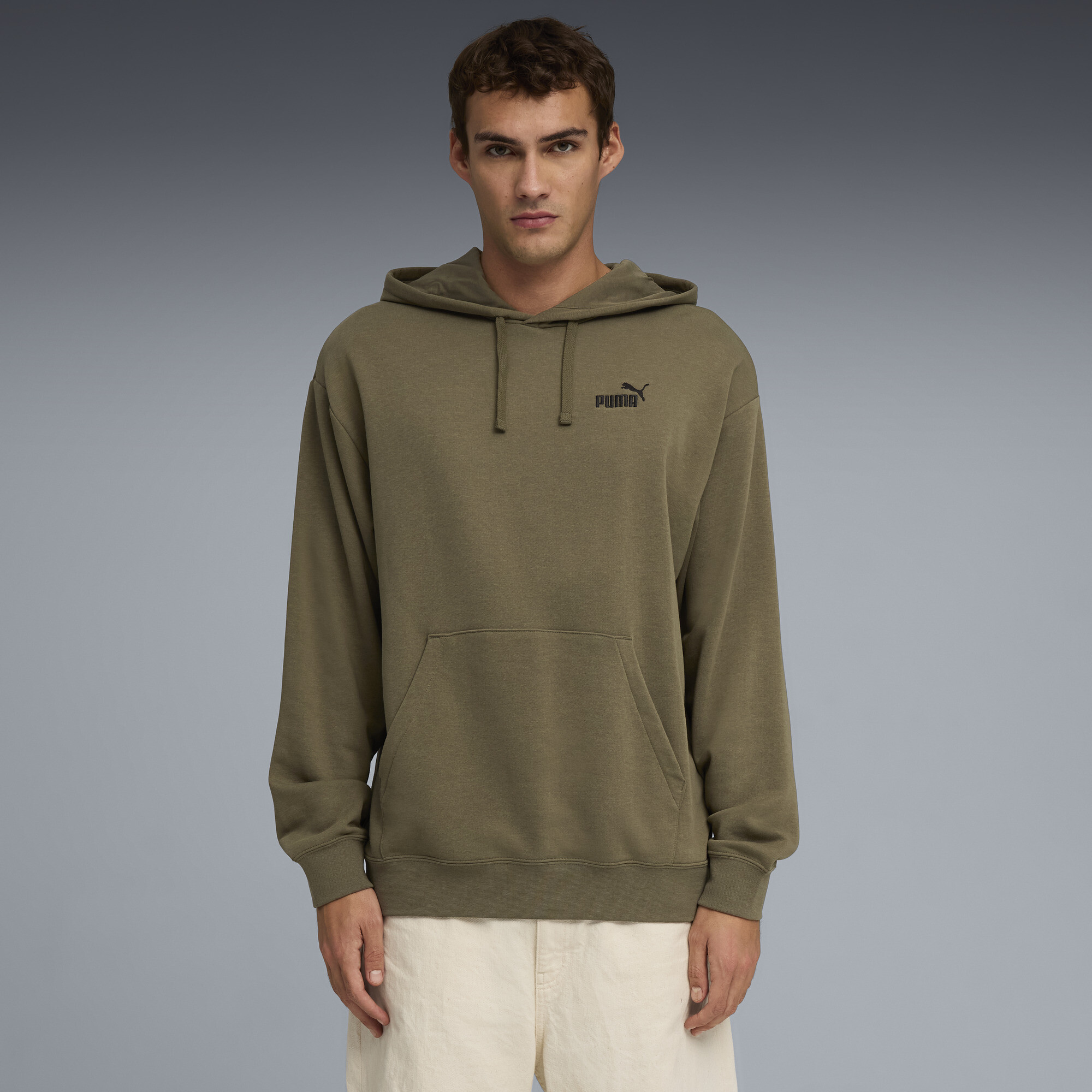 PUMA Essentials Relaxed No.1 Logo hoodie voor Heren, Groen, Maat L