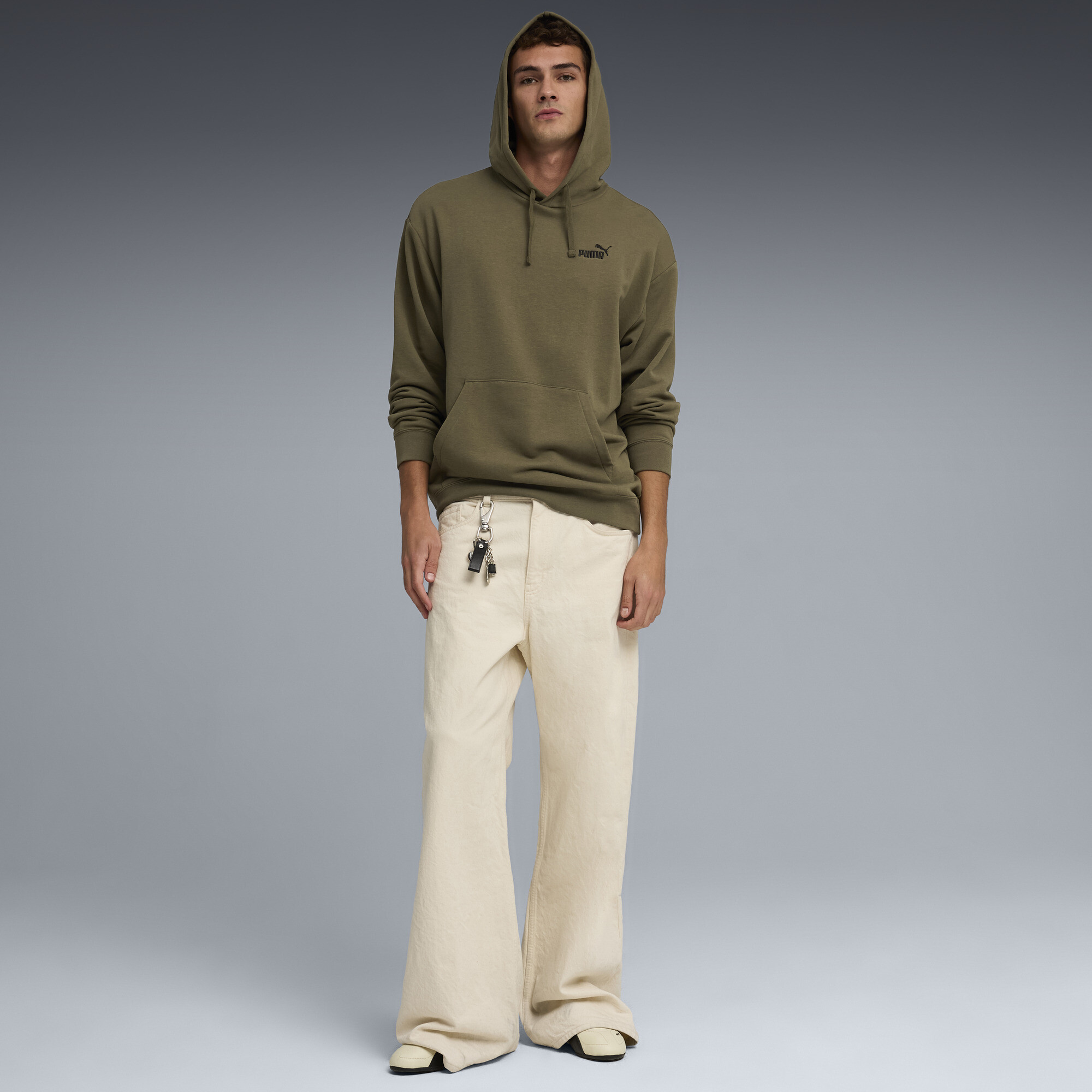 PUMA Essentials Relaxed No.1 Logo hoodie voor Heren, Groen, Maat L thumbnail 4