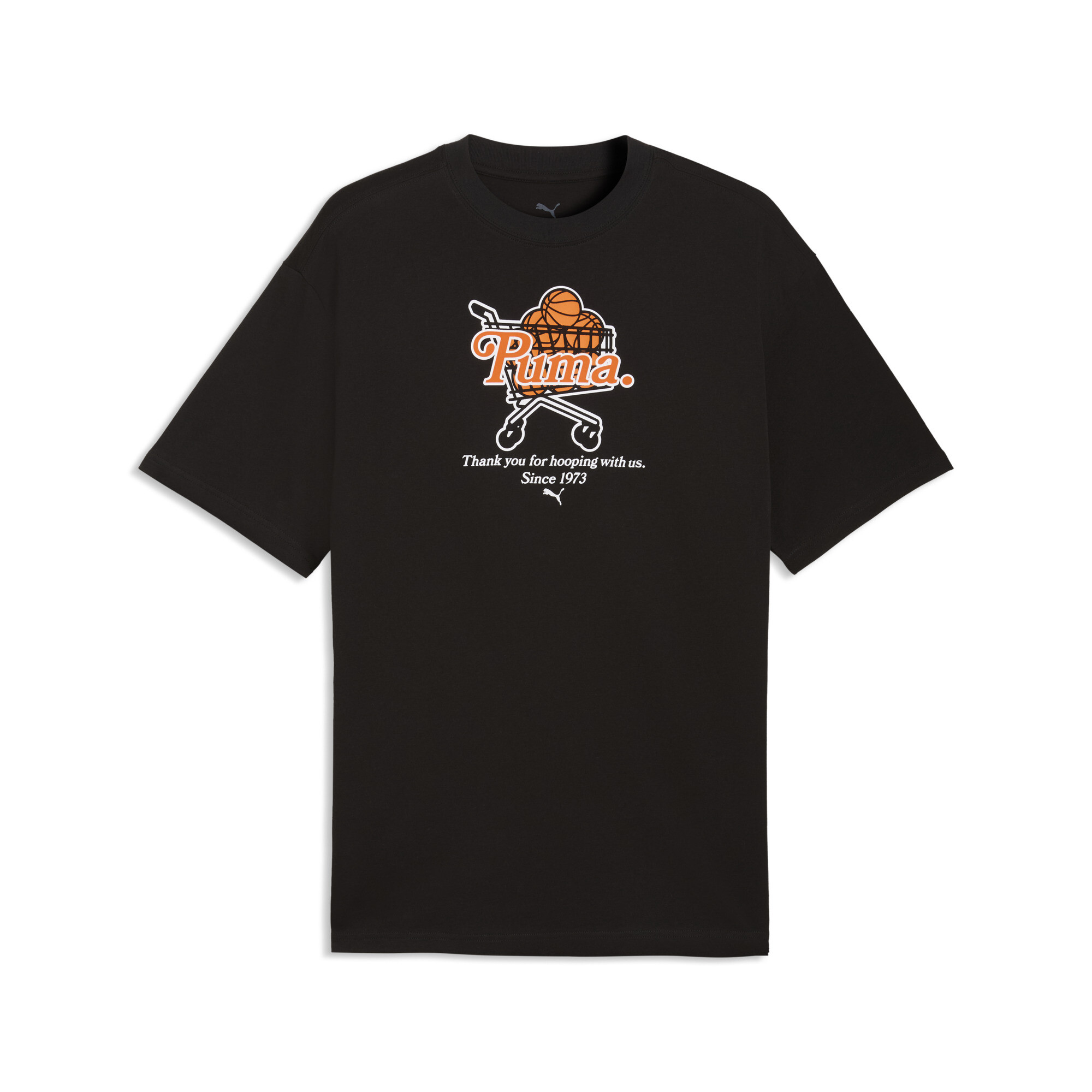 PUMA Junior Varsity I relaxed basketbal-T-shirt voor Heren, Zwart, Maat 4XL