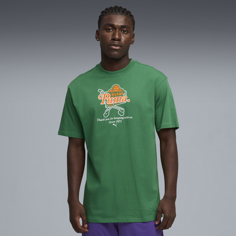 

PUMA Junior Varsity Printed Basketball Cotton T-Shirt I