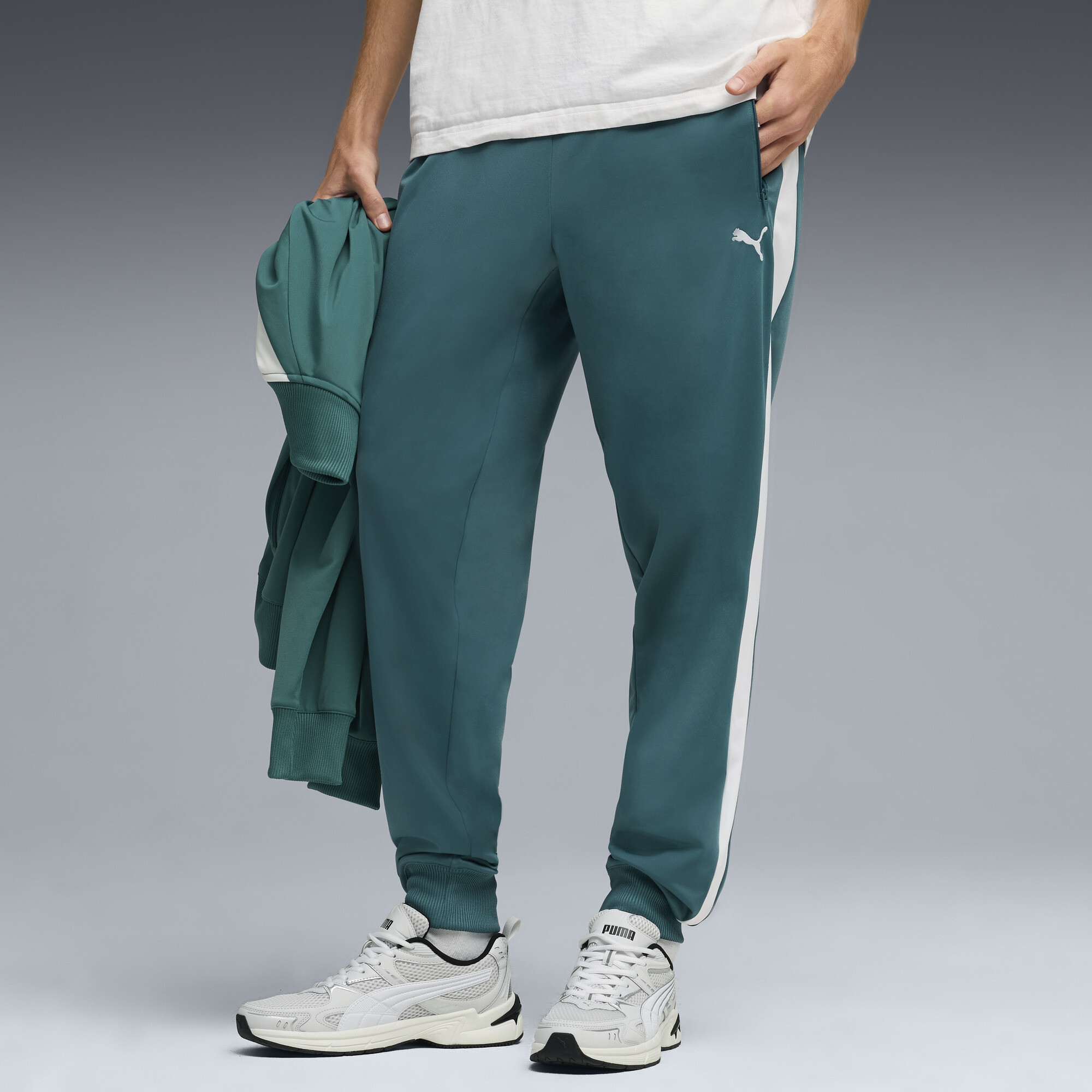 Штаны Essentials T7 Pants Men | Цвет: Зеленый | Emerald Ice | Puma