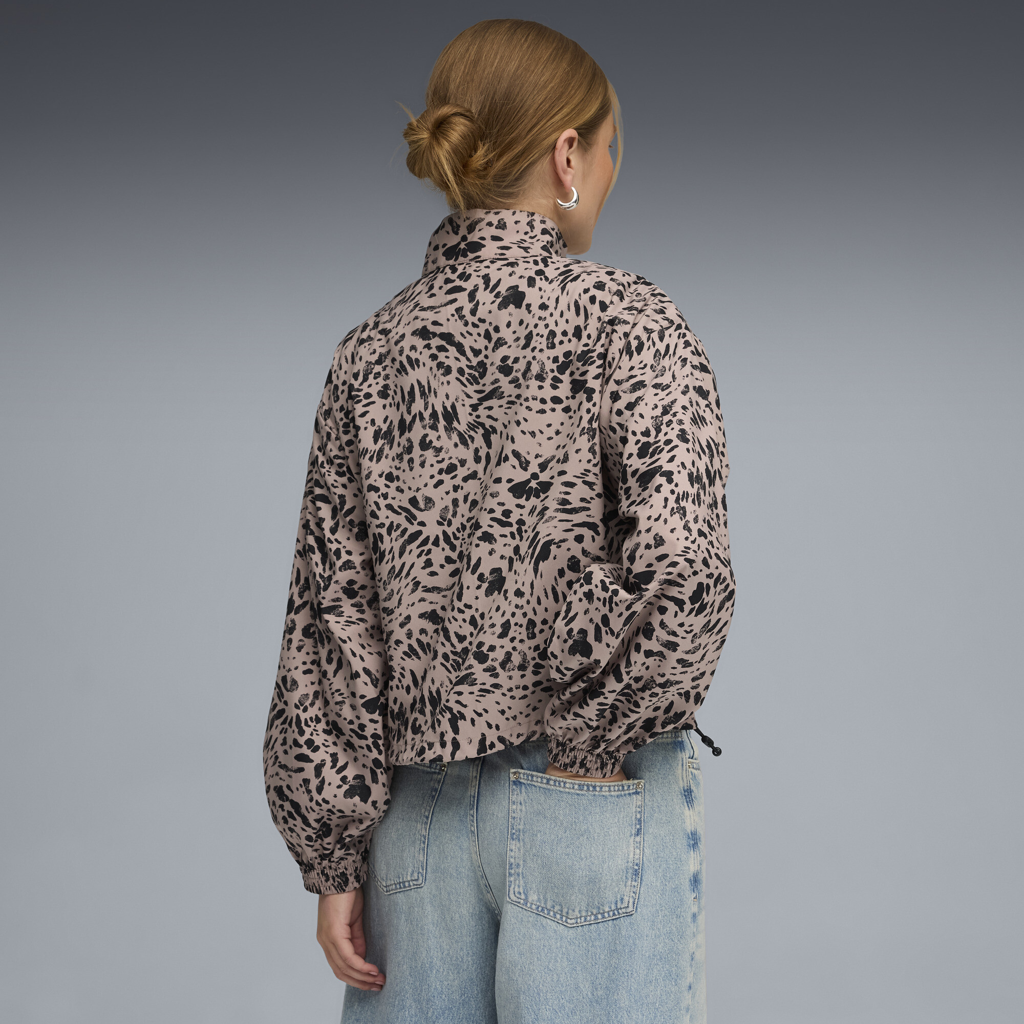 PUMA Essentials relaxed bedrukt jack met halve rits voor Dames, Maat S thumbnail 3