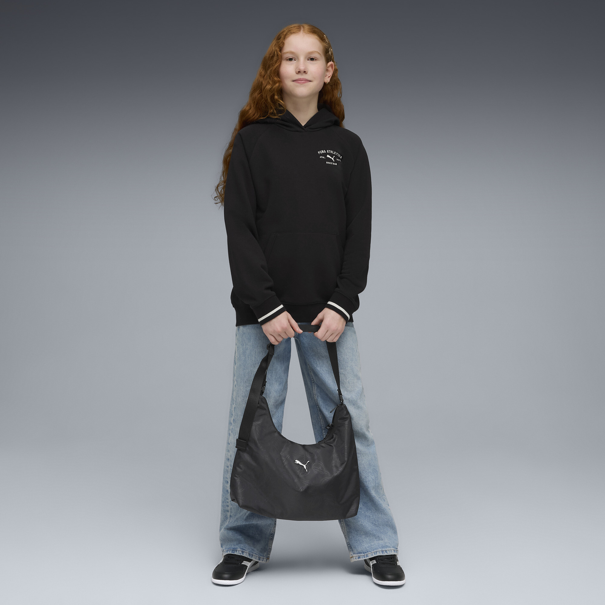 PUMA Class relaxte hoodie voor Dames, Zwart, Maat 7-8Y thumbnail 2