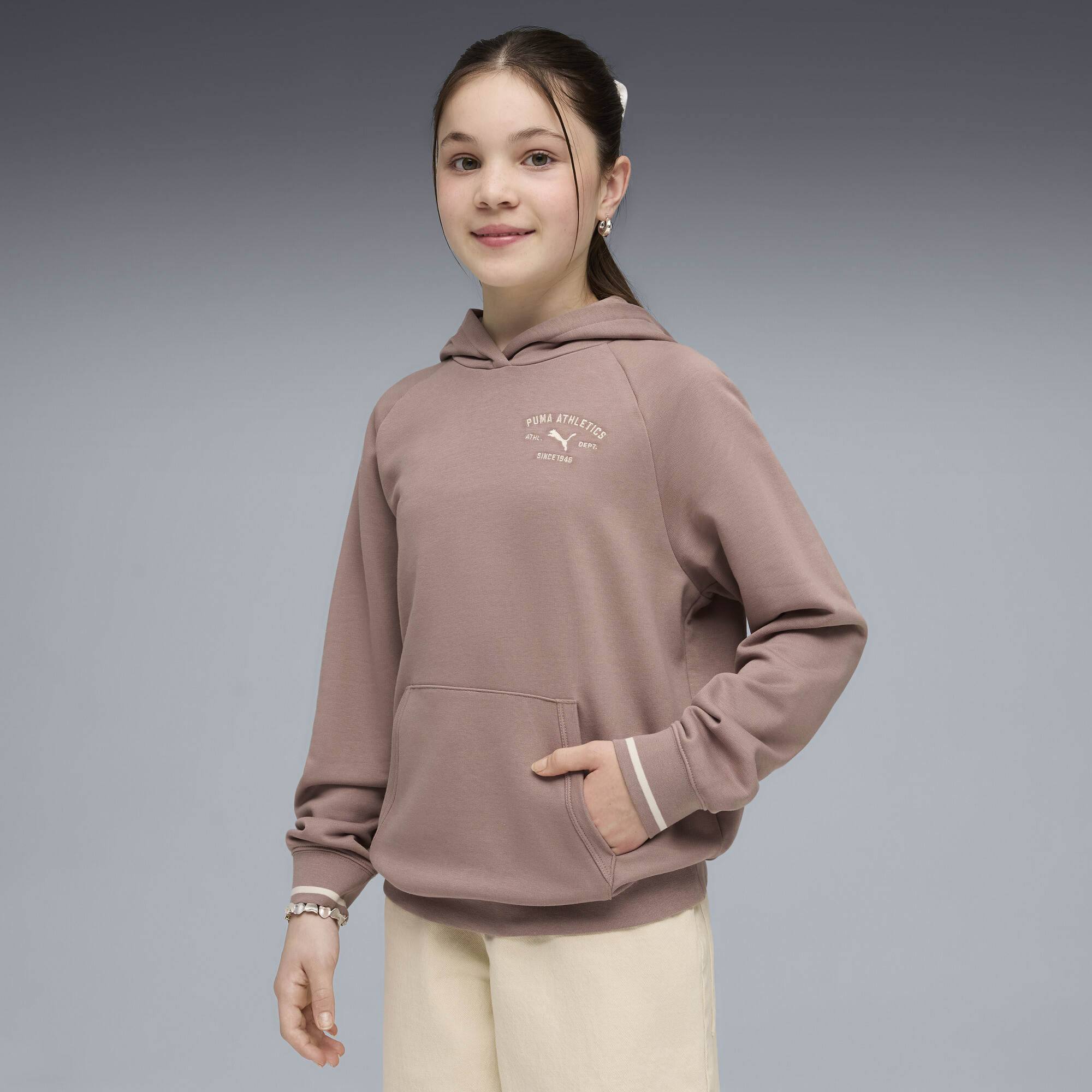 PUMA Class relaxte hoodie voor Dames, Maat 13-14Y thumbnail 4