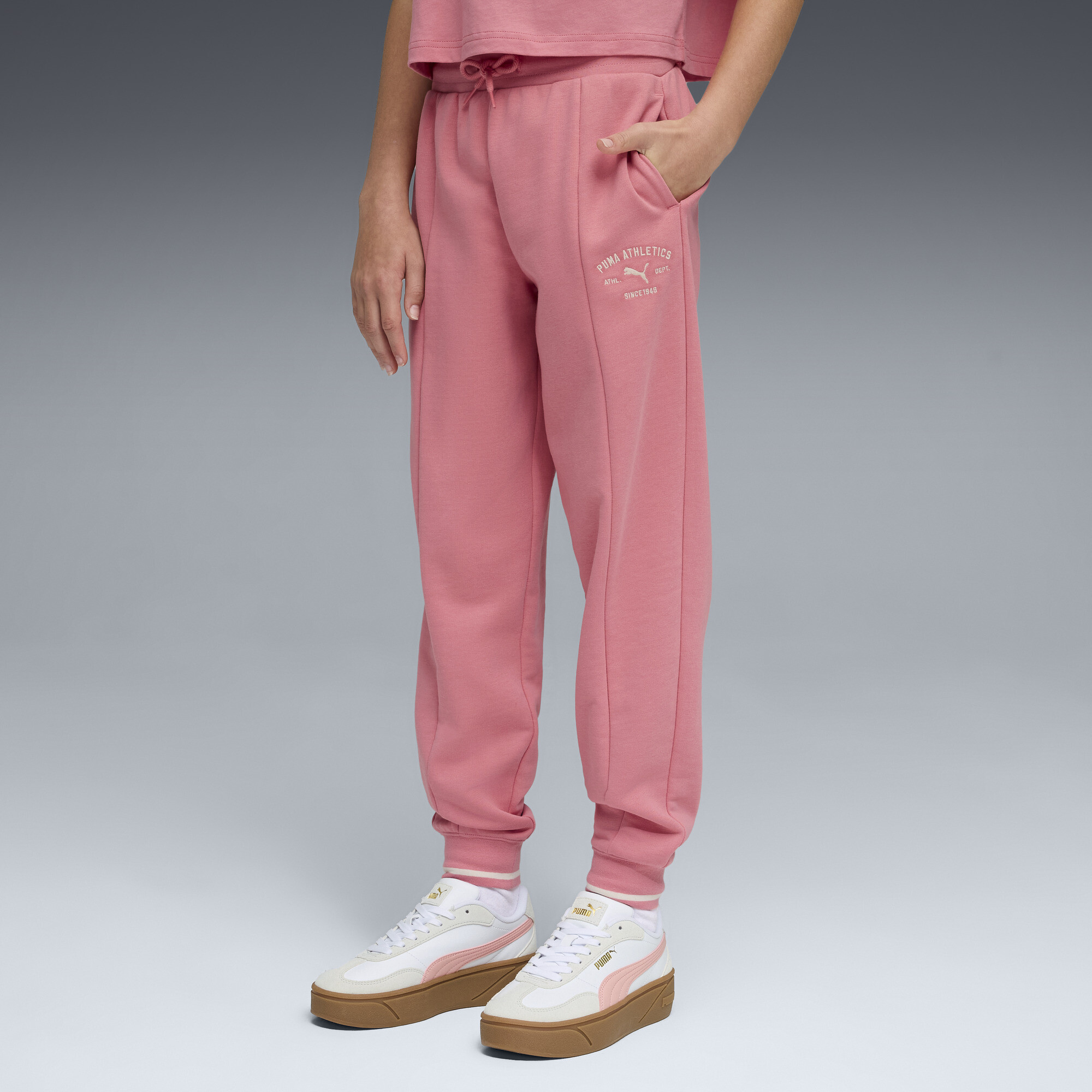 PUMA Class sweatpant voor Dames, Roze, Maat 13-14Y thumbnail 4