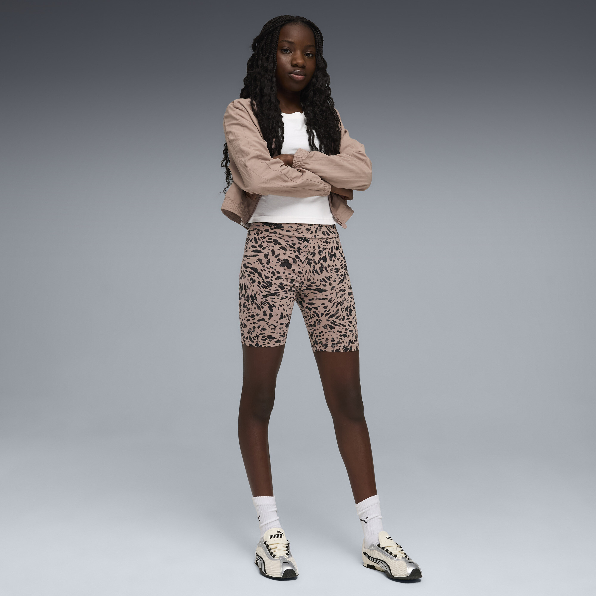 PUMA Graphic Animal korte legging voor Dames, Maat 7-8Y thumbnail 4