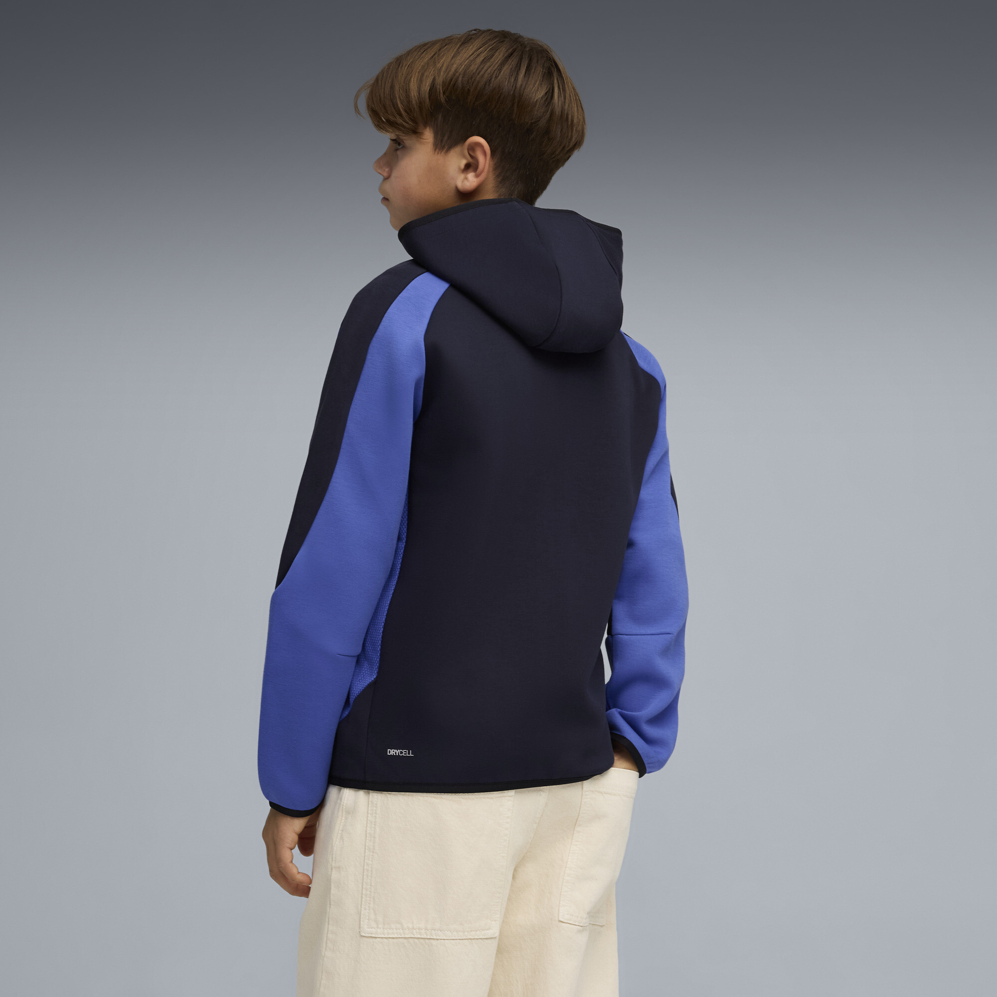 PUMA Evostripe hoodie met rits voor Heren, Blauw, Maat 11-12Y thumbnail 3