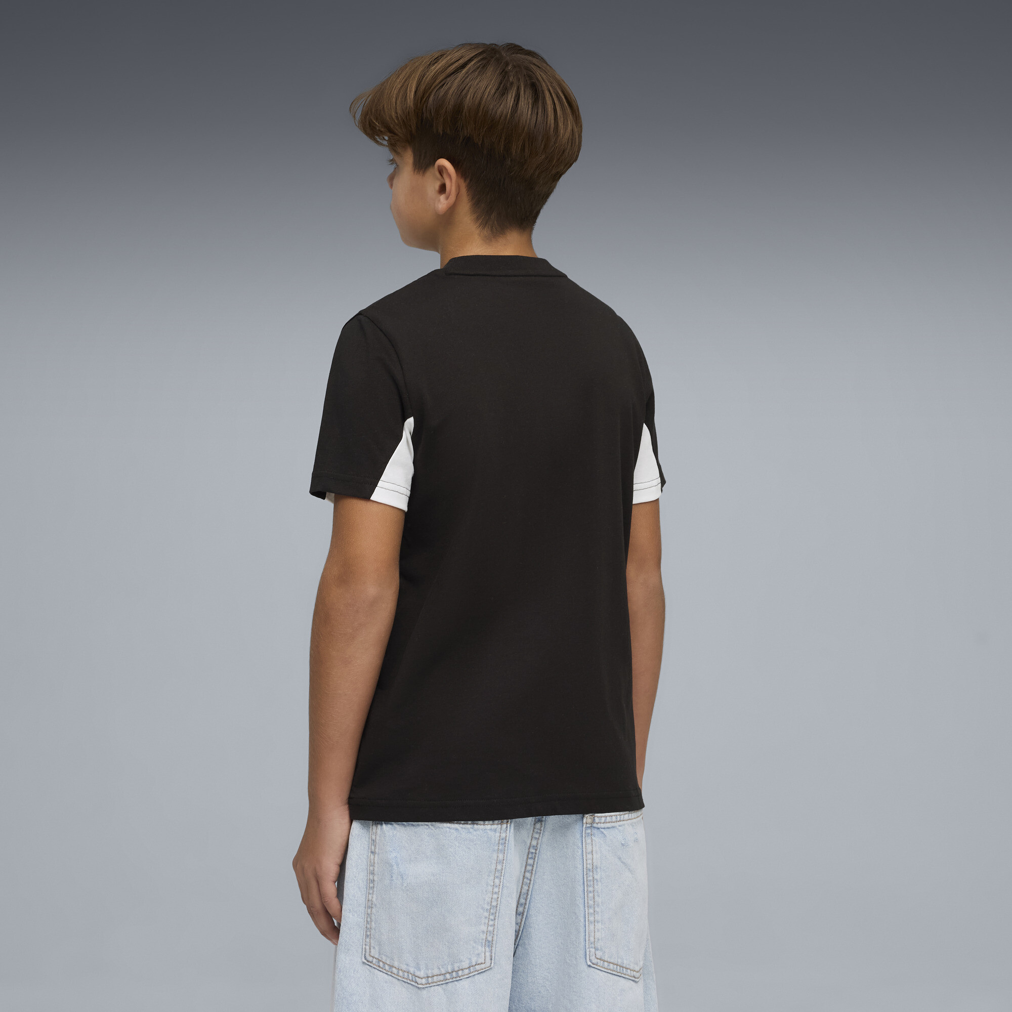 PUMA Essentials Block T-shirt voor Heren, Zwart, Maat 7-8Y thumbnail 5