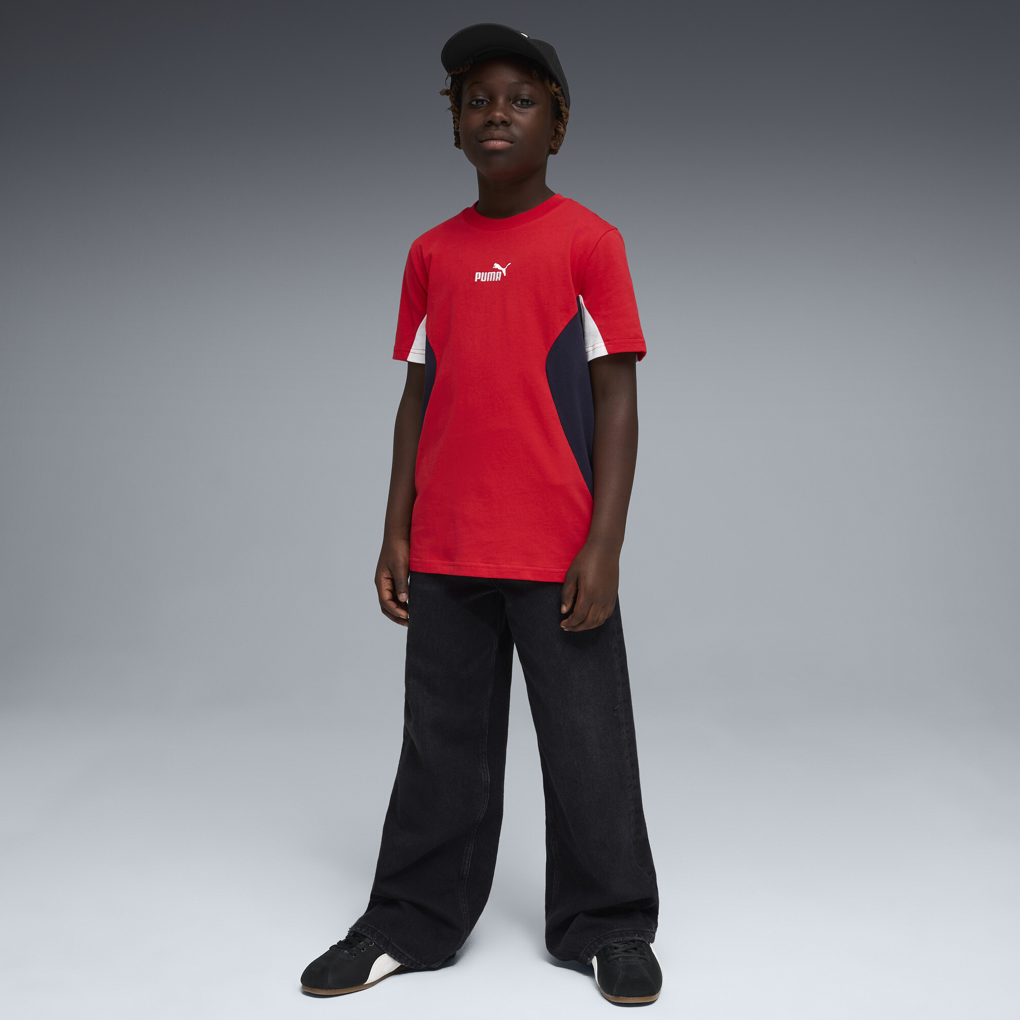 PUMA Essentials Block T-shirt voor Heren, Rood, Maat 9-10Y thumbnail 4
