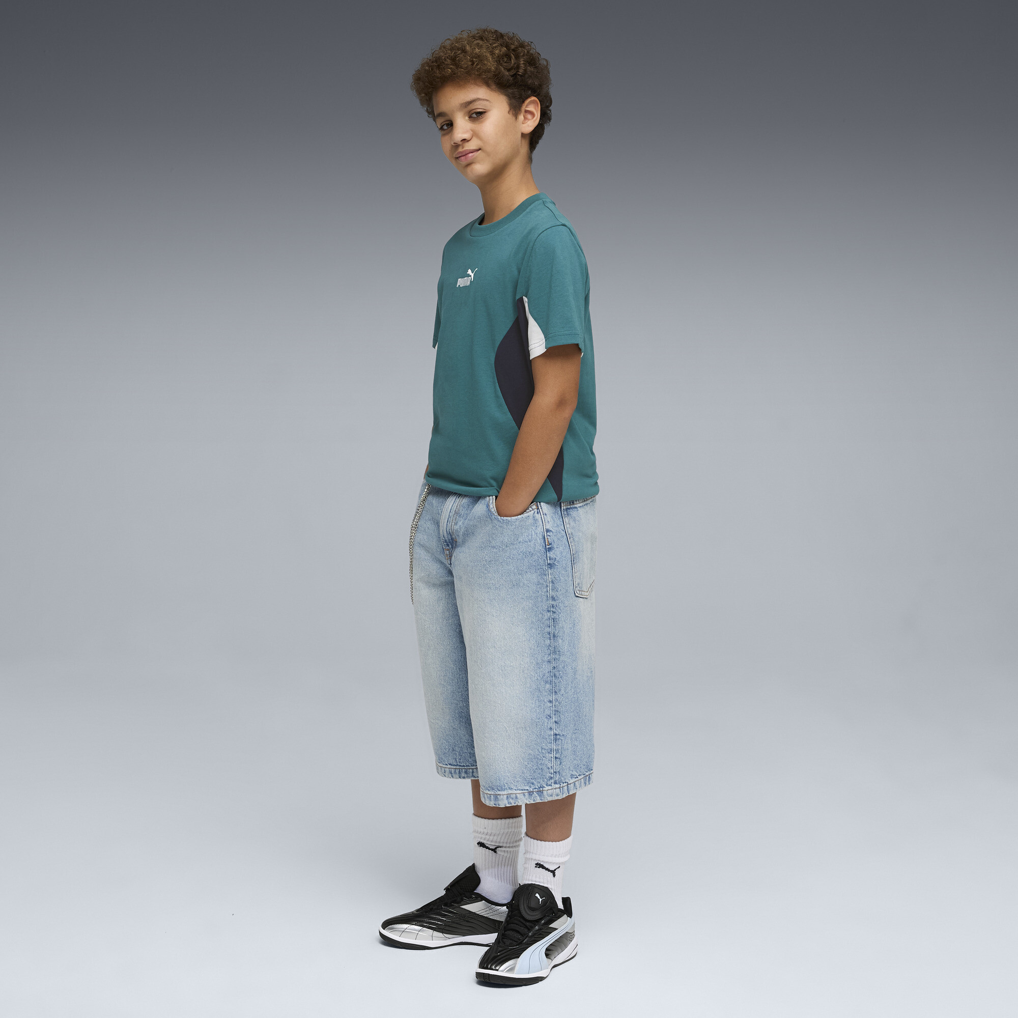 PUMA Essentials Block T-shirt voor Heren, Maat 7-8Y thumbnail 4