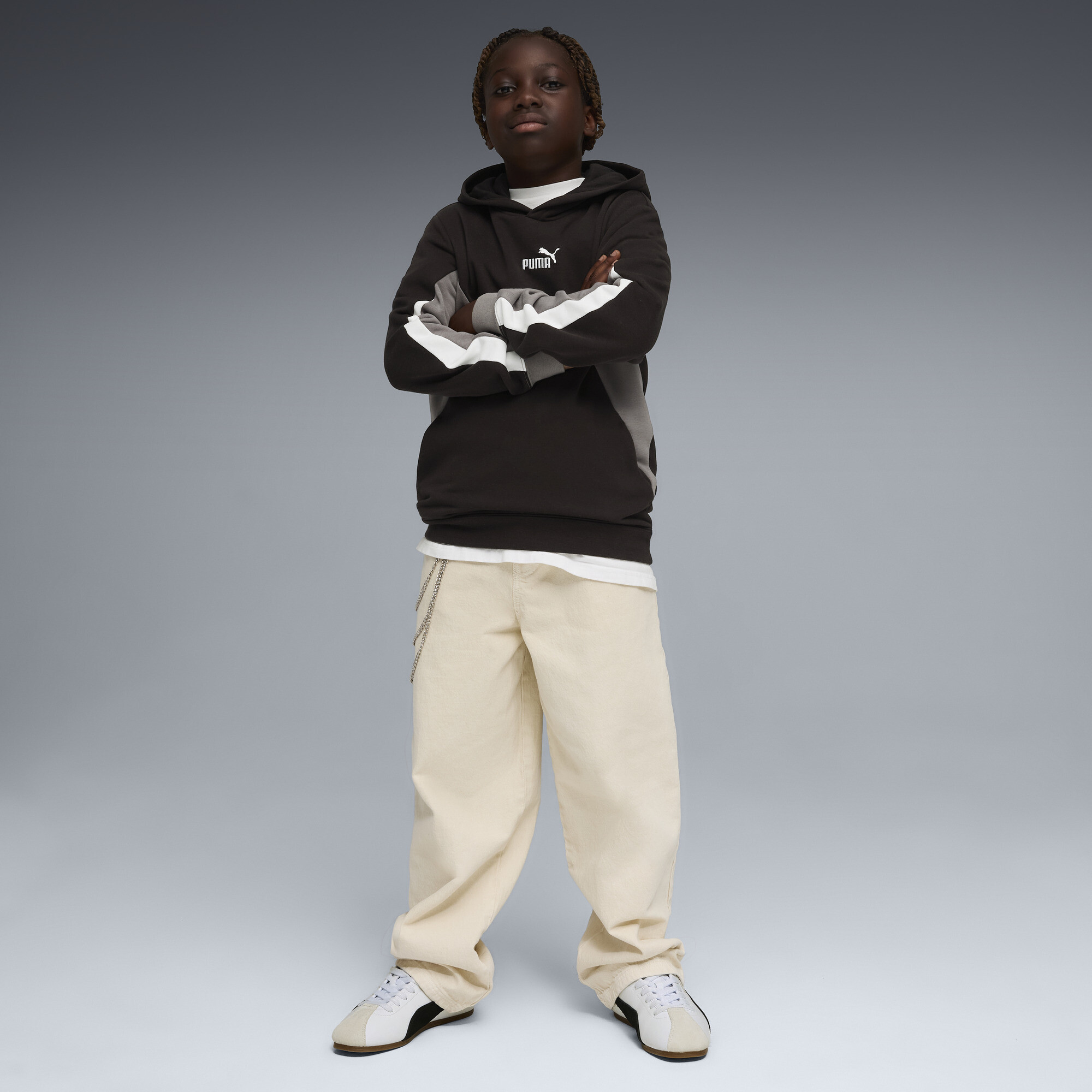 PUMA Essentials Block hoodie voor Heren, Zwart, Maat 9-10Y thumbnail 2