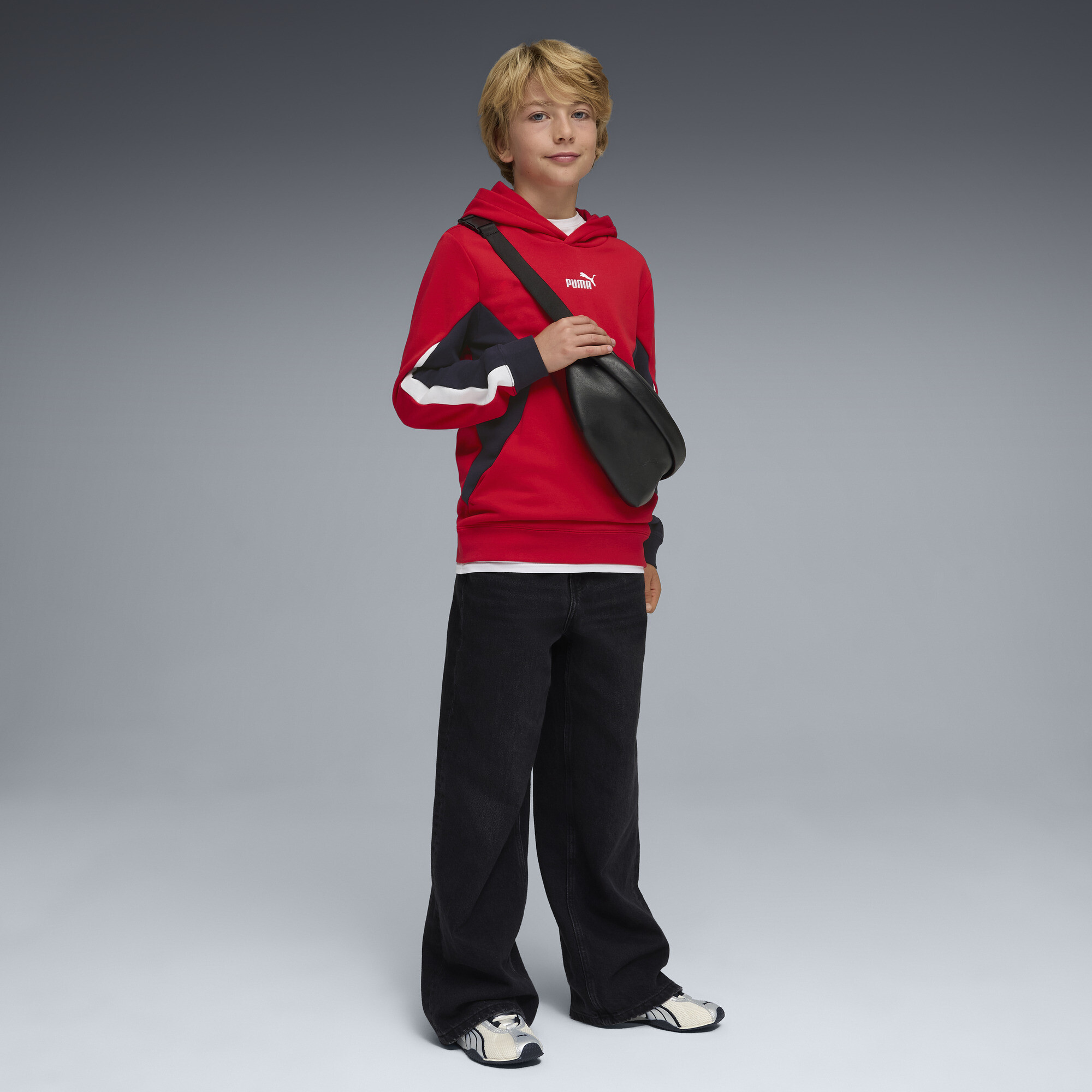 PUMA Essentials Block hoodie voor Heren, Rood, Maat 7-8Y thumbnail 2