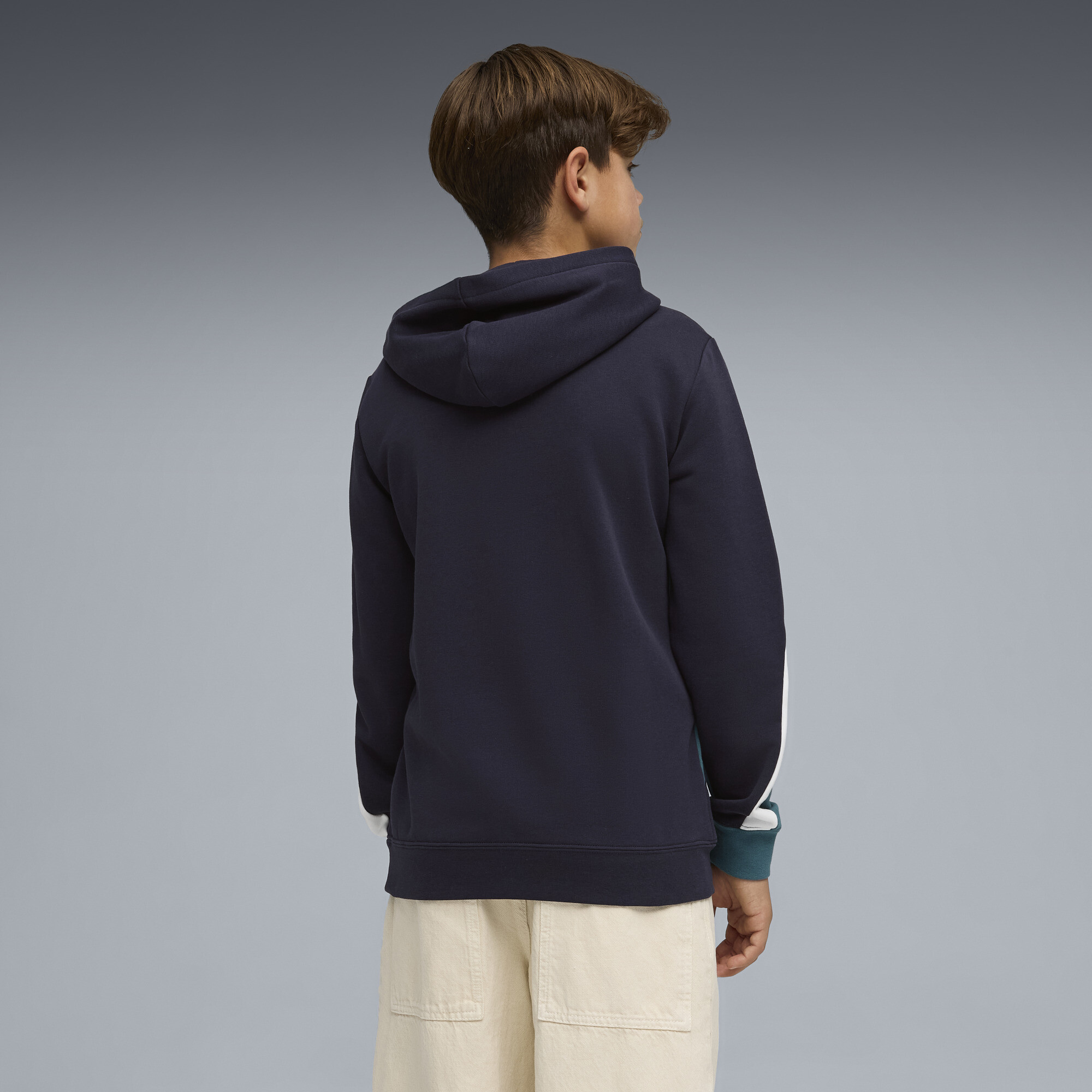 PUMA Essentials Block hoodie voor Heren, Blauw, Maat 15-16Y thumbnail 3