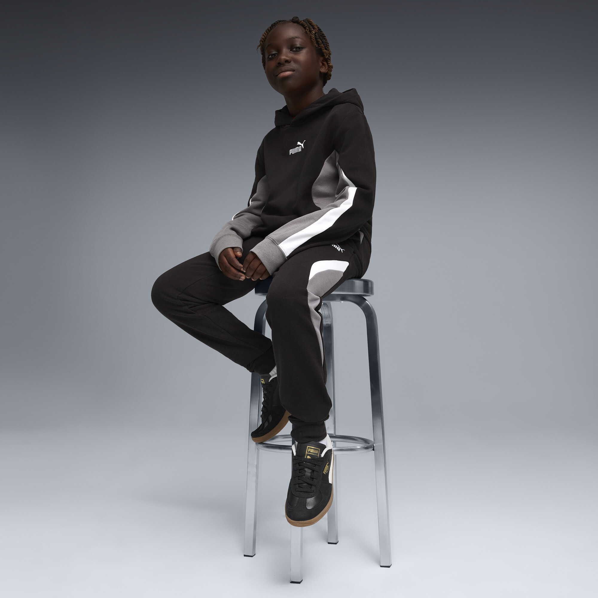 PUMA Essentials+ Block sweatpant voor Heren, Zwart, Maat 15-16Y thumbnail 2