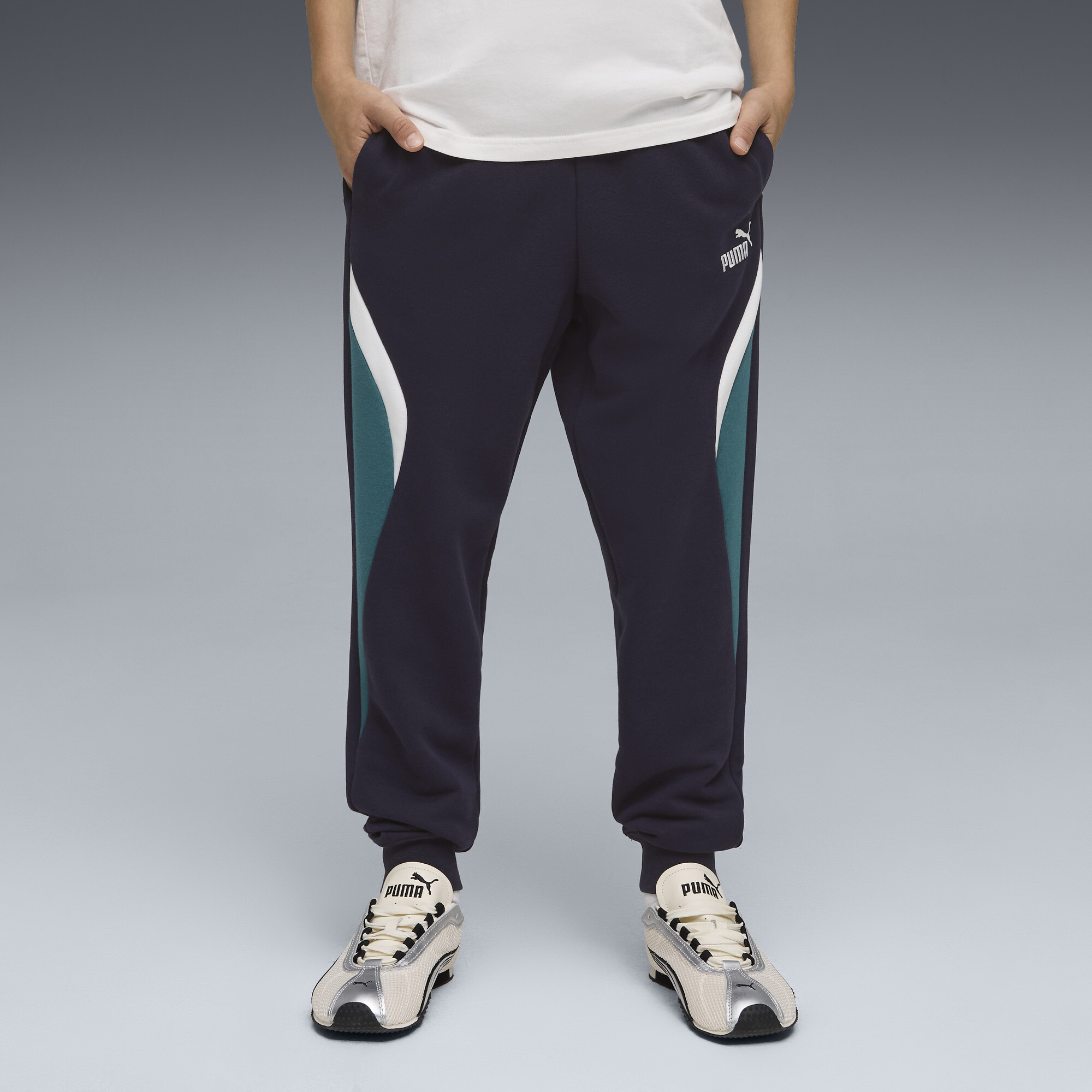 PUMA Essentials+ Block sweatpant voor Heren, Blauw, Maat 7-8Y thumbnail 4