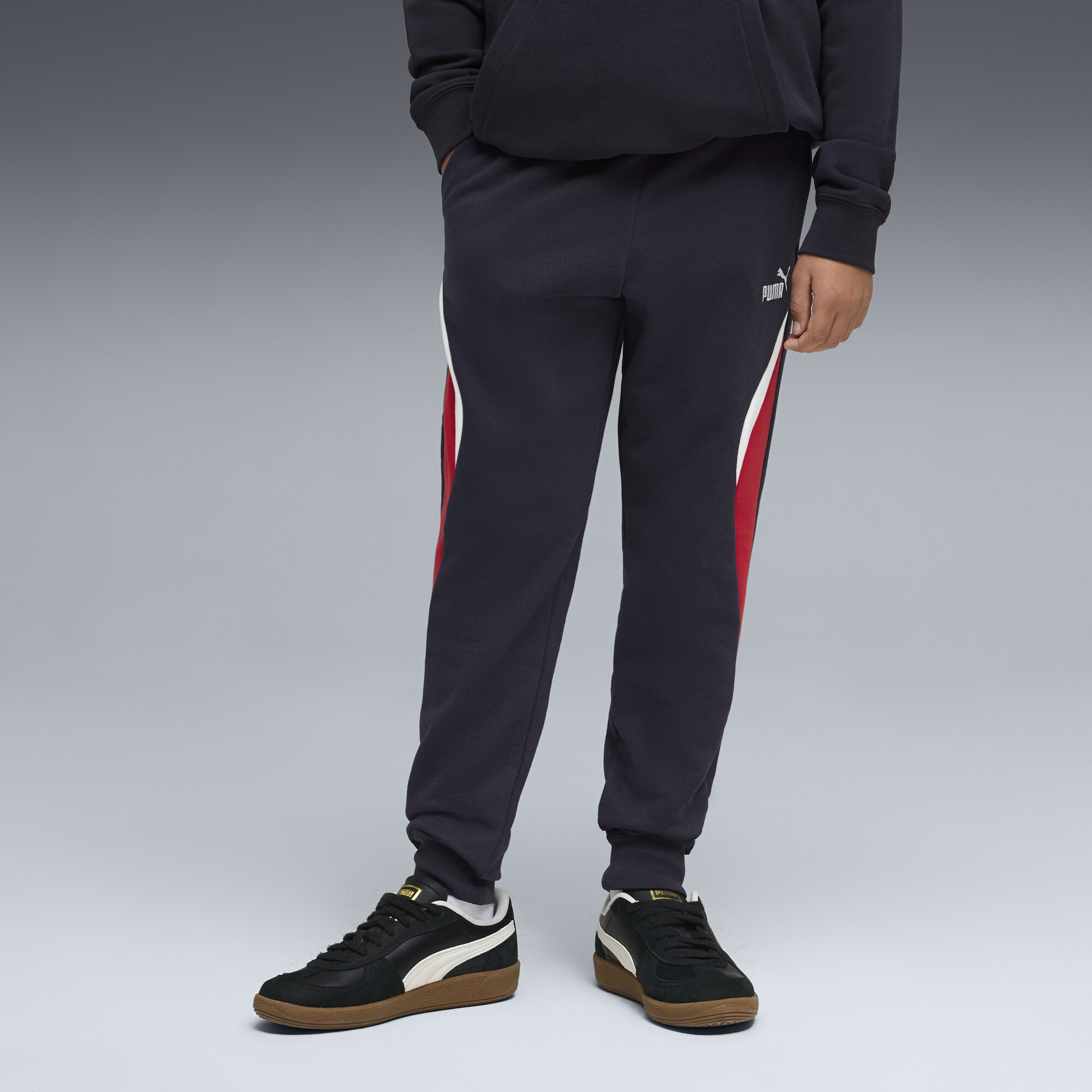 PUMA Essentials+ Block sweatpant voor Heren, Blauw/Rood, Maat 9-10Y thumbnail 4