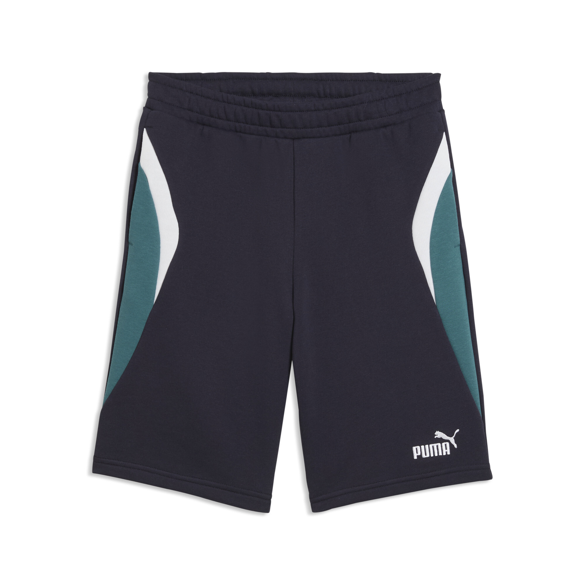 PUMA Essentials Block short voor Heren, Blauw, Maat 7-8Y