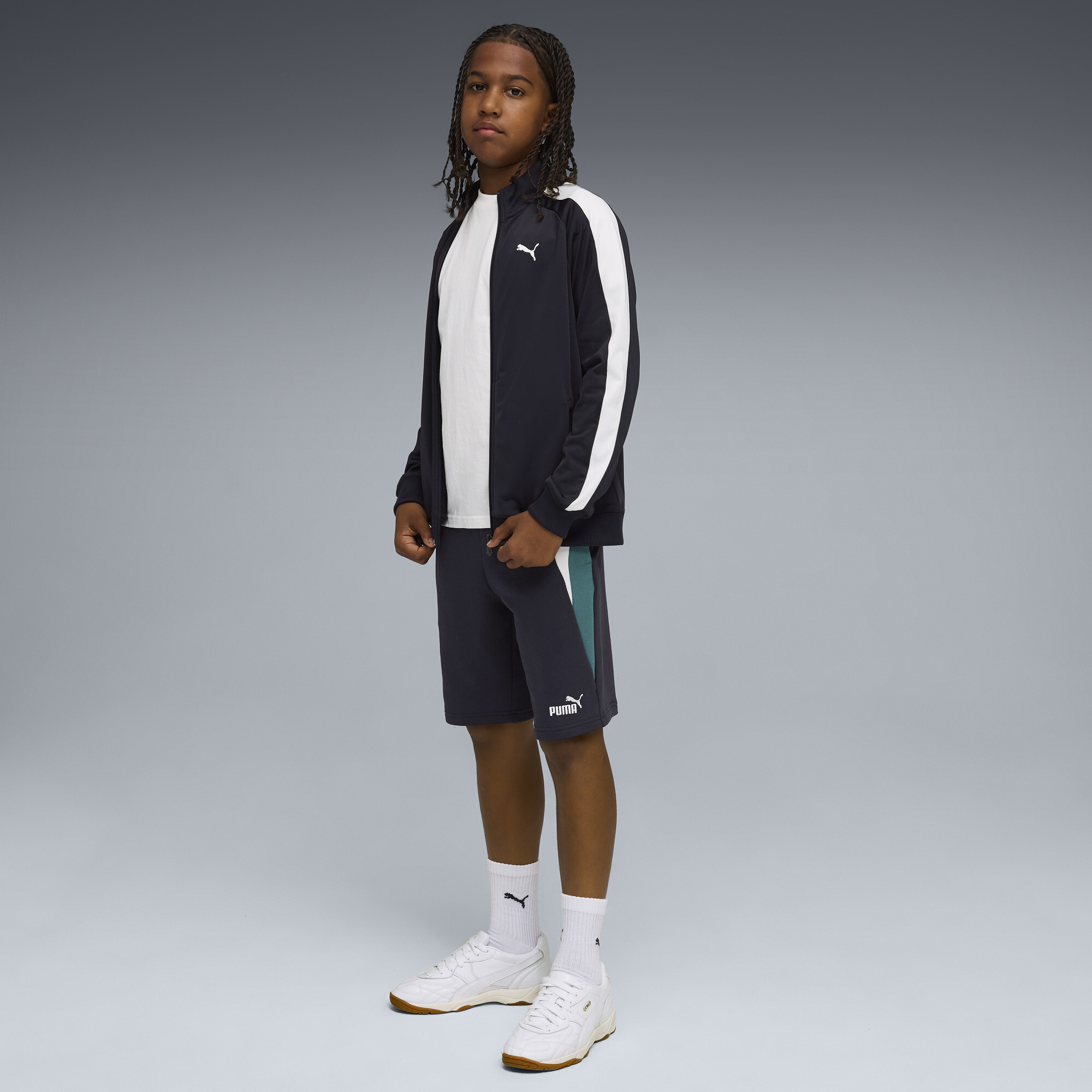 PUMA Essentials Block short voor Heren, Blauw, Maat 7-8Y thumbnail 2