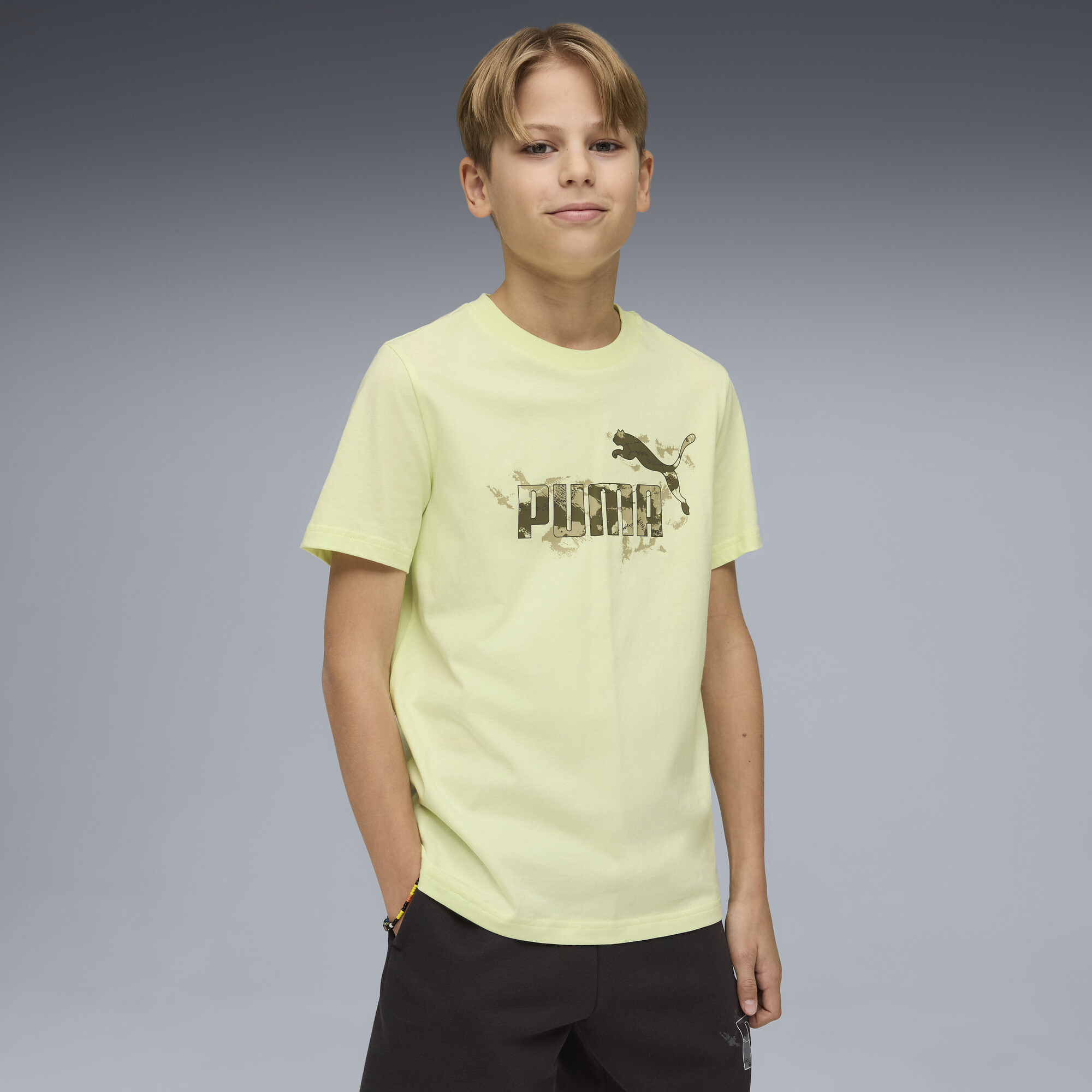 PUMA Essentials camouflage T-shirt voor Heren, Maat 15-16Y