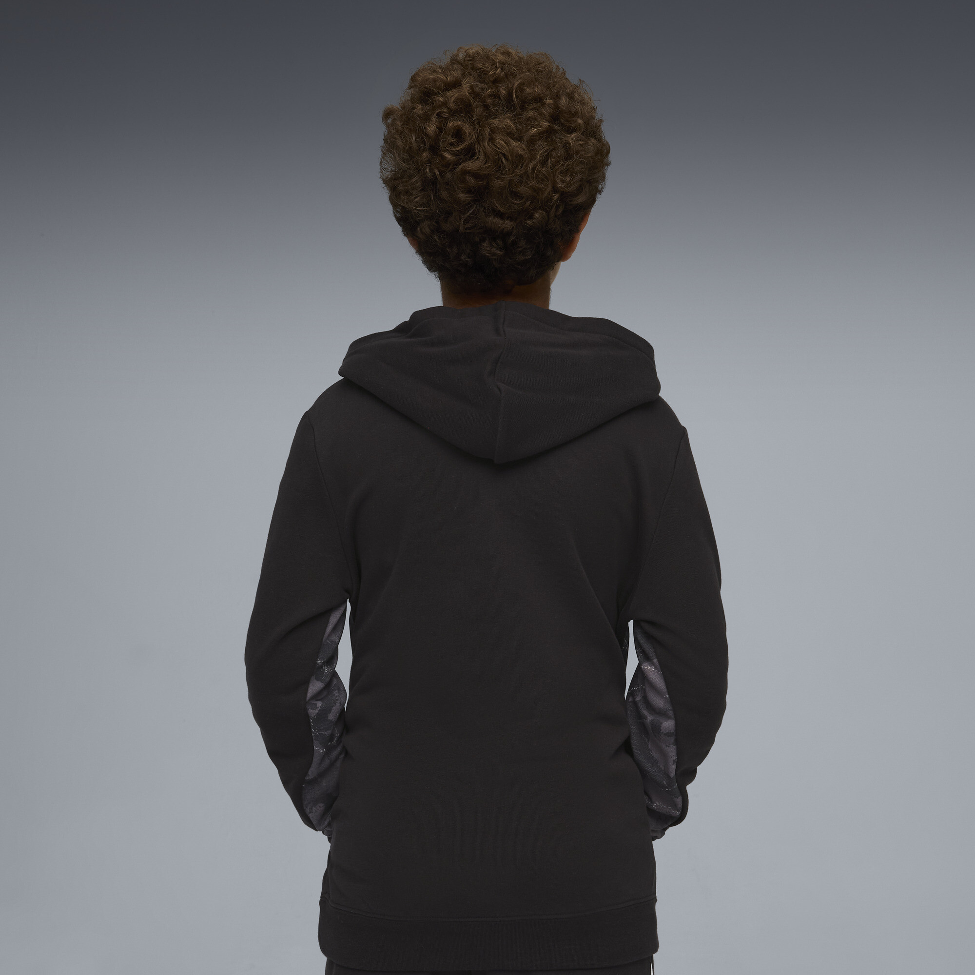 PUMA Essentials camouflagehoodie voor Heren, Zwart, Maat 7-8Y thumbnail 3