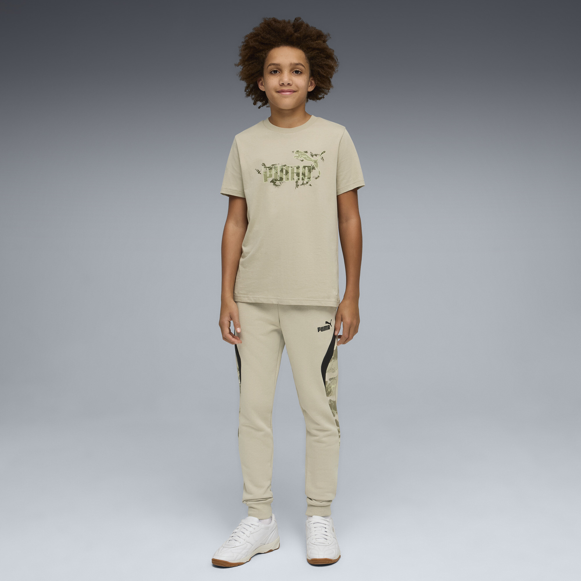 PUMA Essentials camouflagesweatpants voor Heren, Beige/Grijs, Maat 5-6Y thumbnail 2