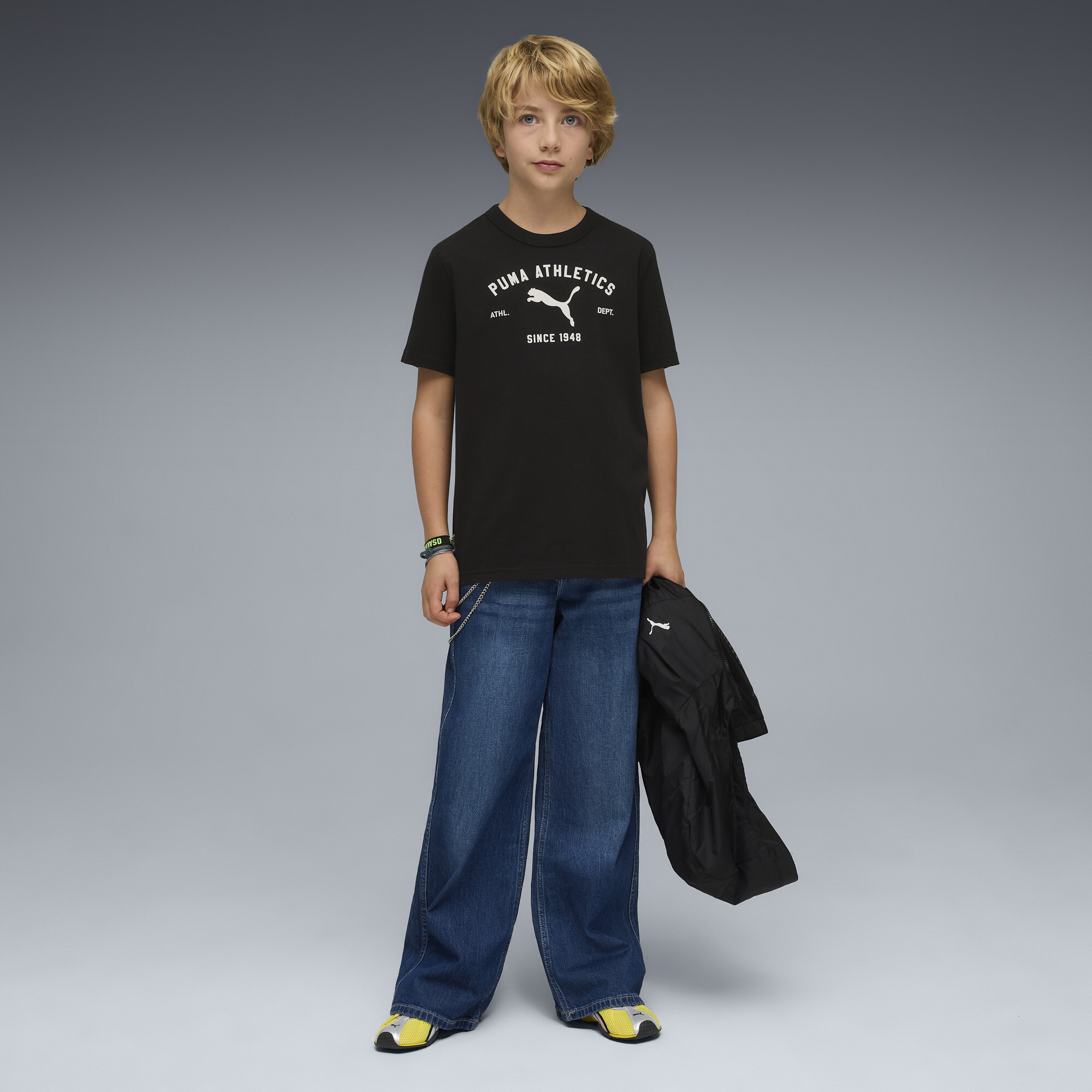 PUMA Class T-shirt met print voor Heren, Zwart, Maat 9-10Y thumbnail 2