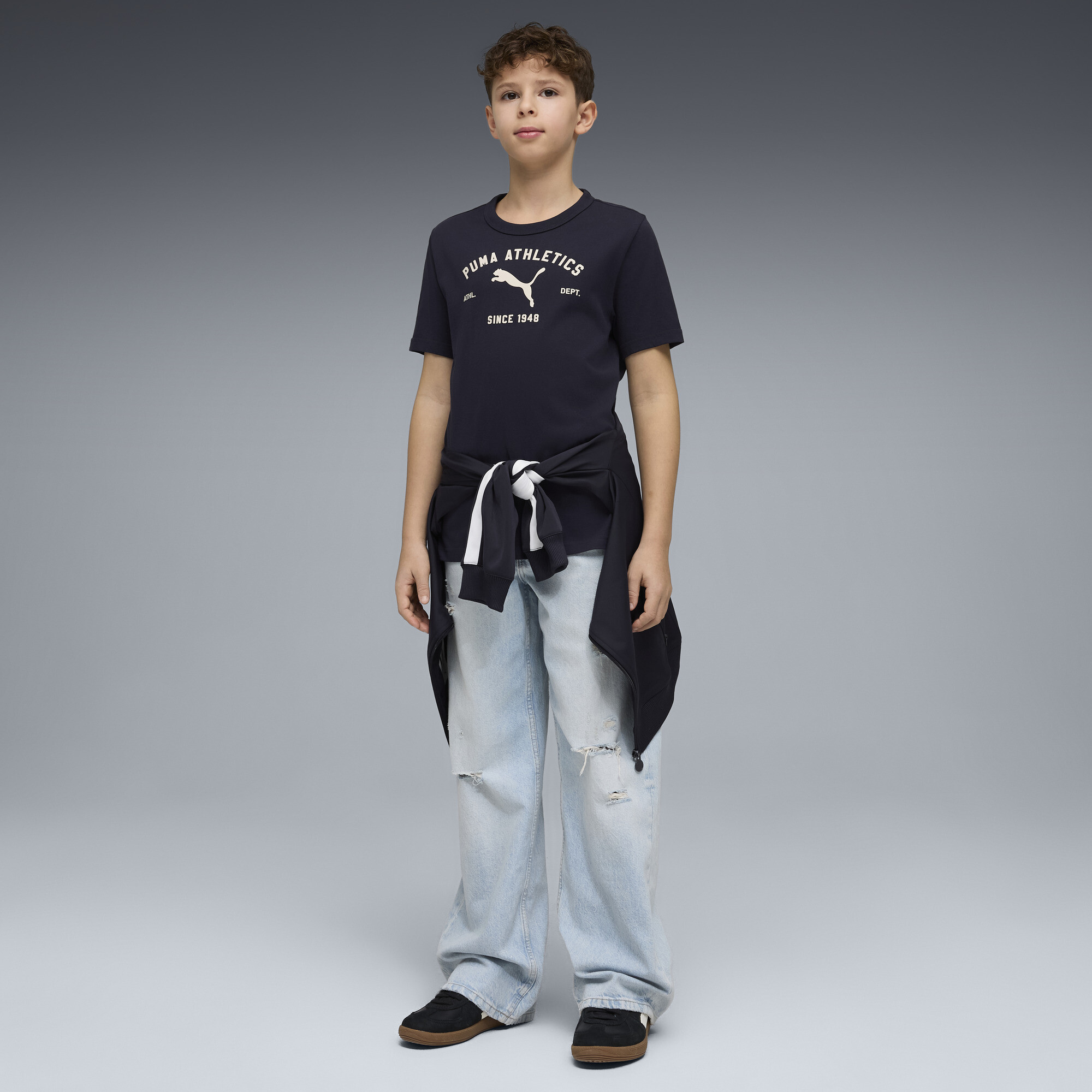 PUMA Class T-shirt met print voor Heren, Blauw, Maat 7-8Y thumbnail 2