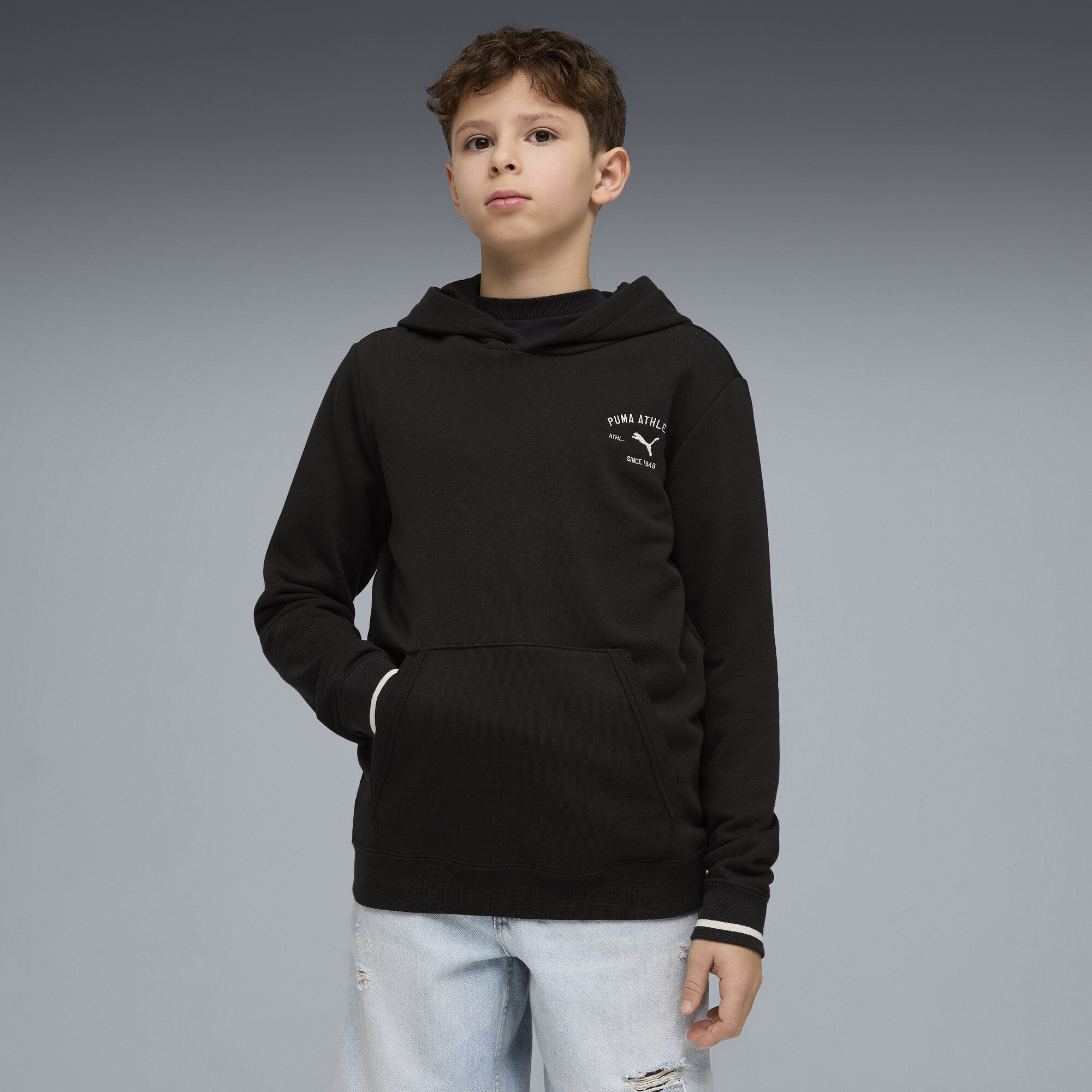 PUMA Class hoodie met print voor Heren, Zwart, Maat 9-10Y thumbnail 4