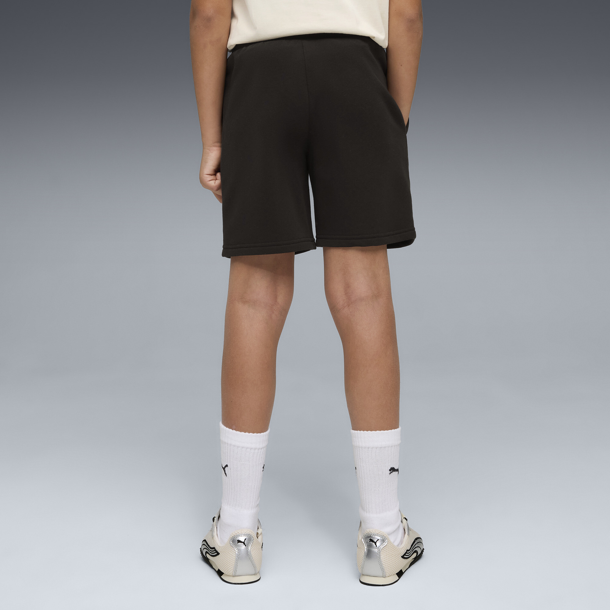 PUMA Class short met opdruk voor Heren, Zwart, Maat 7-8Y thumbnail 3