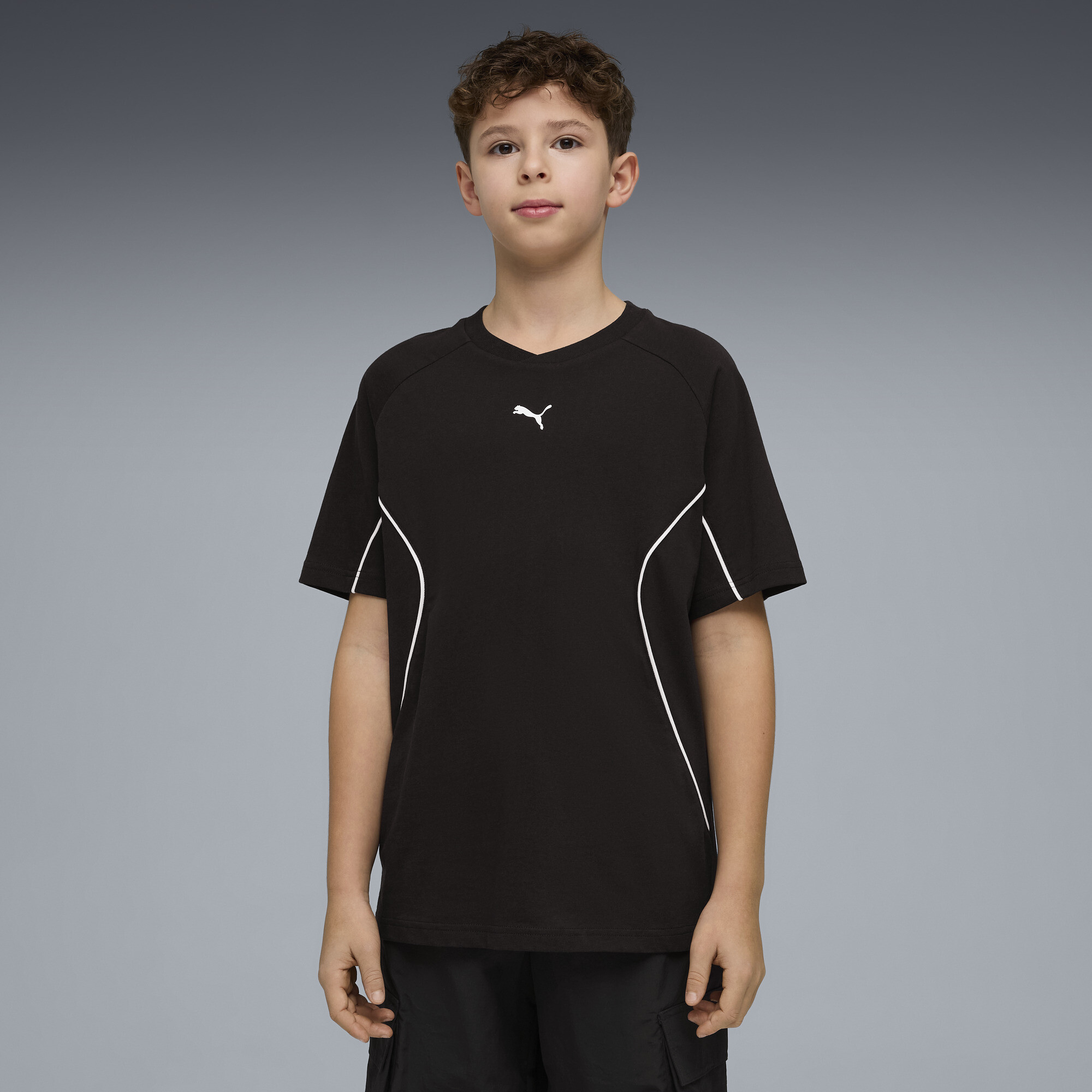 PUMA Sport relaxed T-shirt voor Heren, Zwart, Maat 11-12Y thumbnail 4