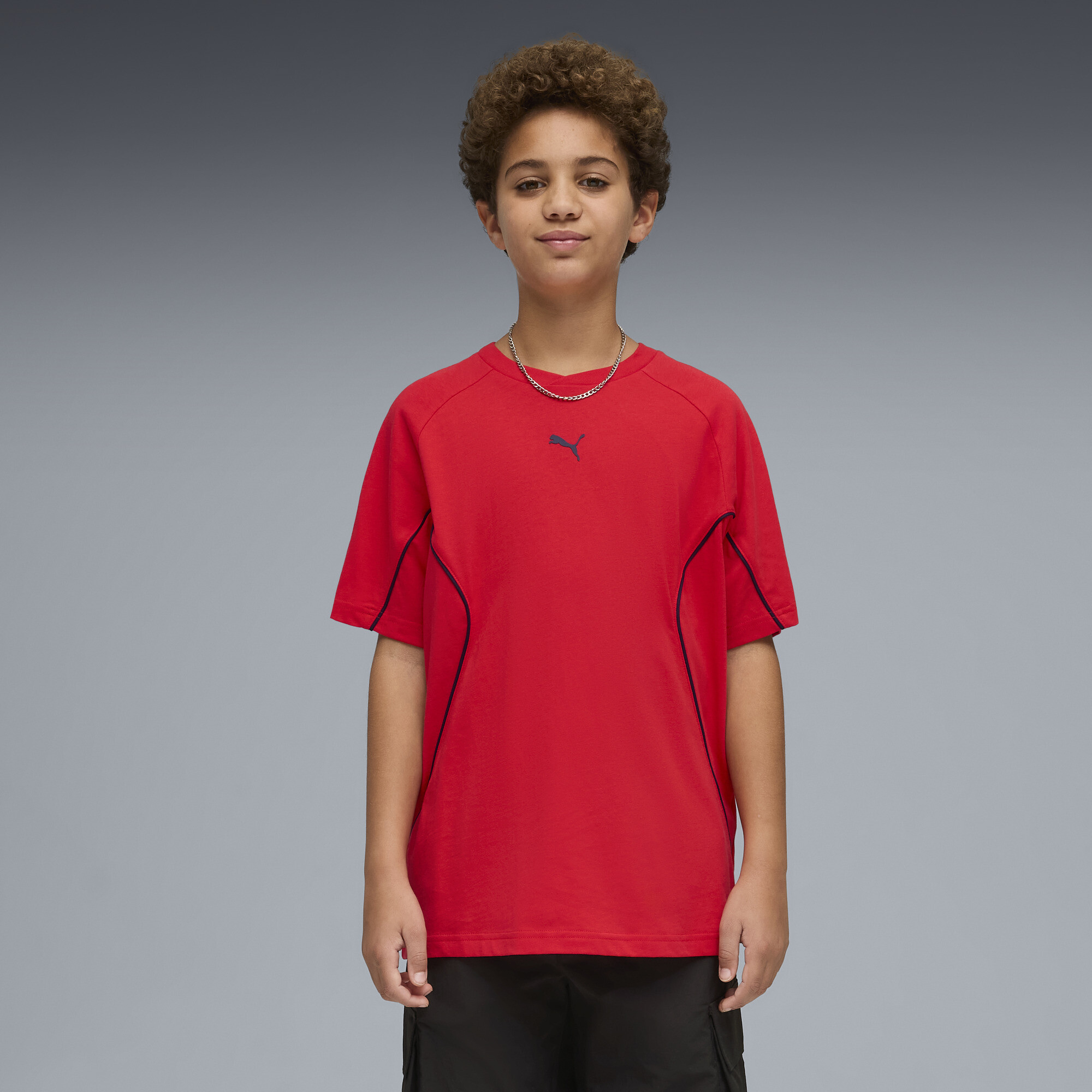 PUMA Sport relaxed T-shirt voor Heren, Rood, Maat 9-10Y thumbnail 4