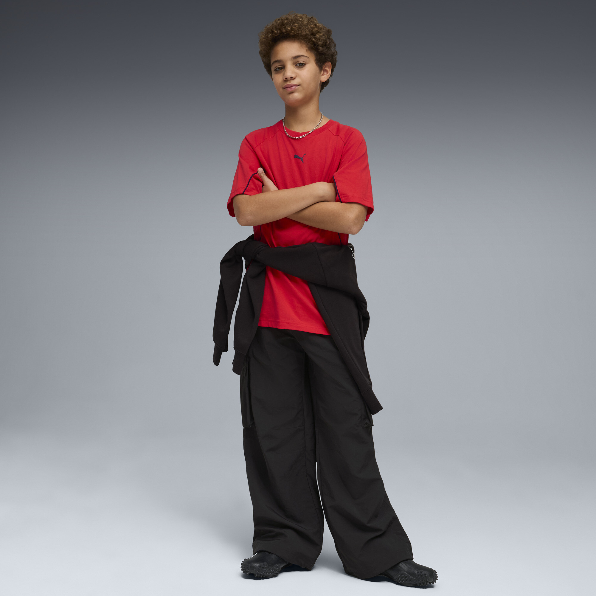 PUMA Sport relaxed T-shirt voor Heren, Rood, Maat 9-10Y thumbnail 2