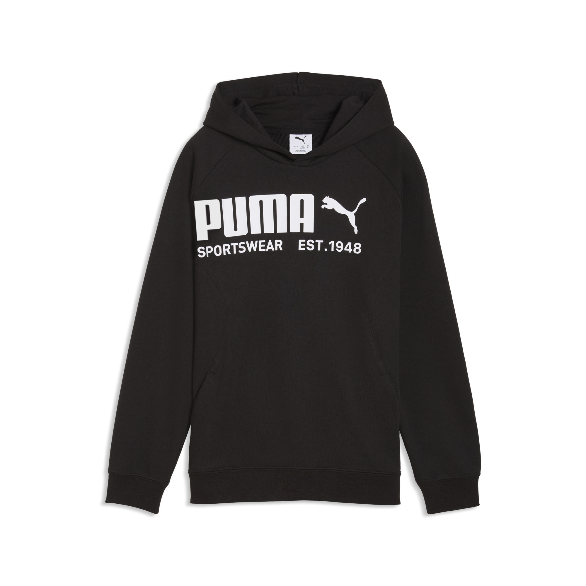 PUMA Sport relaxte hoodie voor Heren, Zwart, Maat 15-16Y