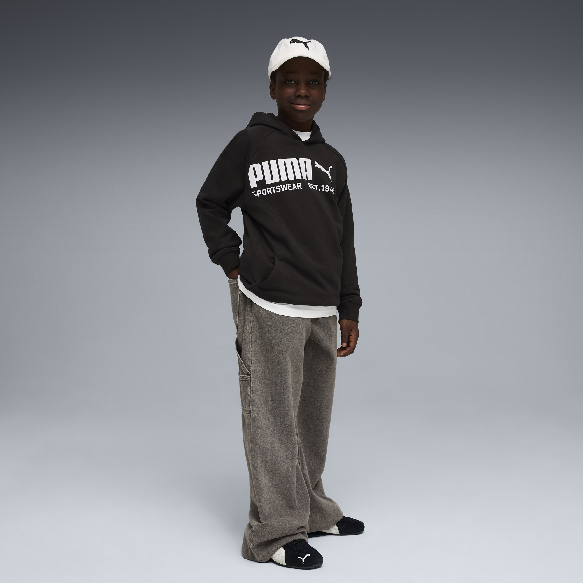 PUMA Sport relaxte hoodie voor Heren, Zwart, Maat 15-16Y thumbnail 2