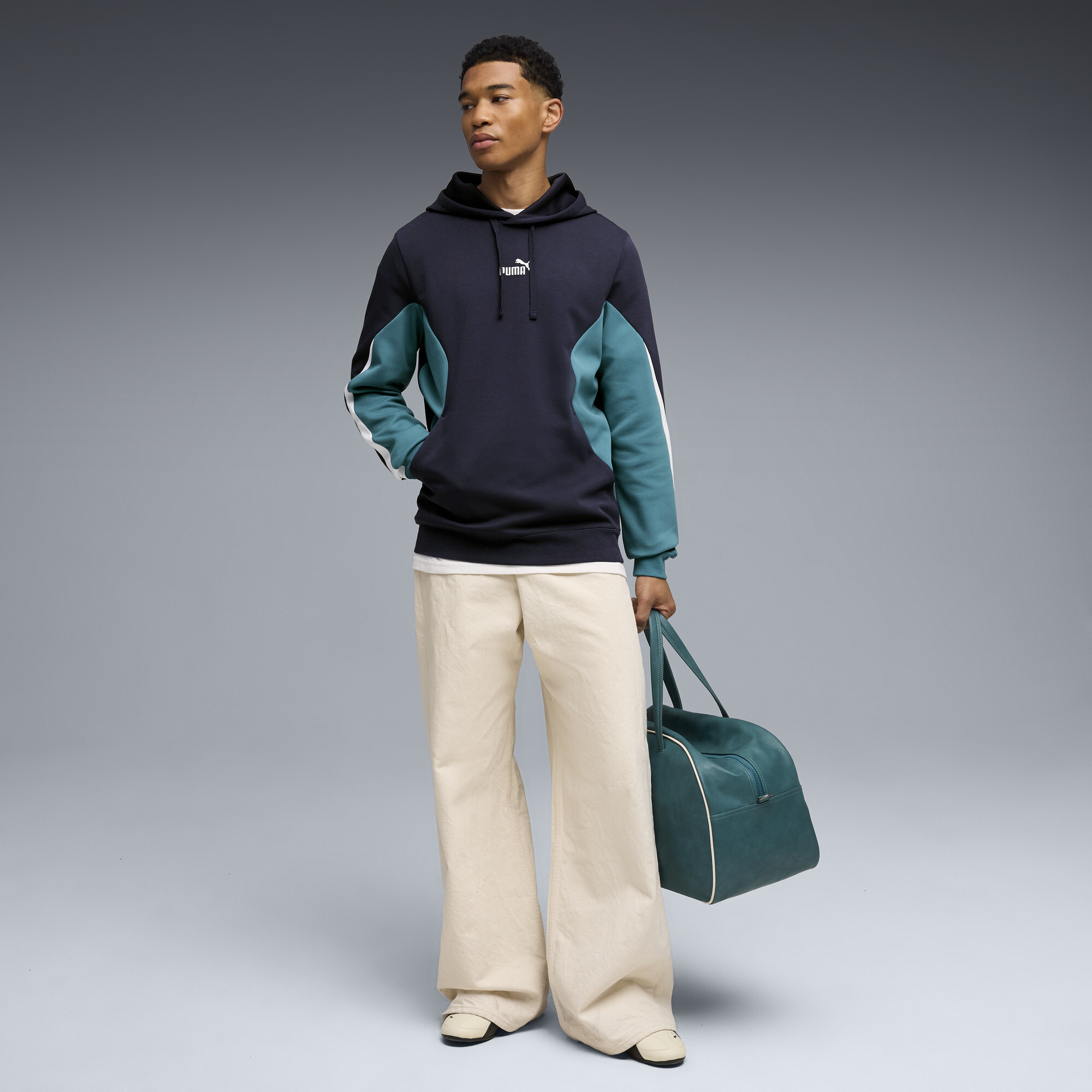 PUMA Essentials Colourblock hoodie voor Heren, Blauw, Maat S thumbnail 4