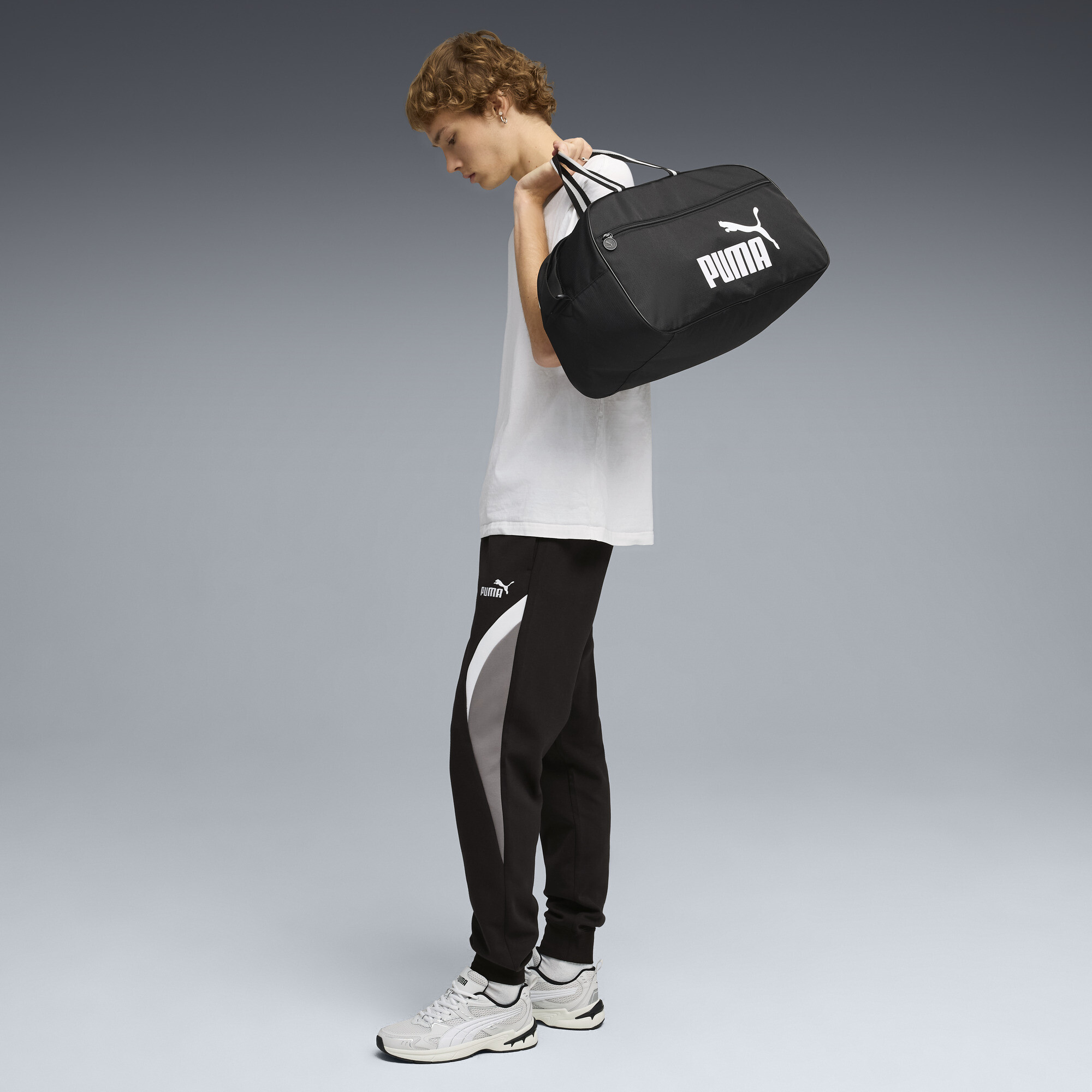 PUMA Essentials Colourblock sweatpants voor Heren, Zwart, Maat XS thumbnail 4