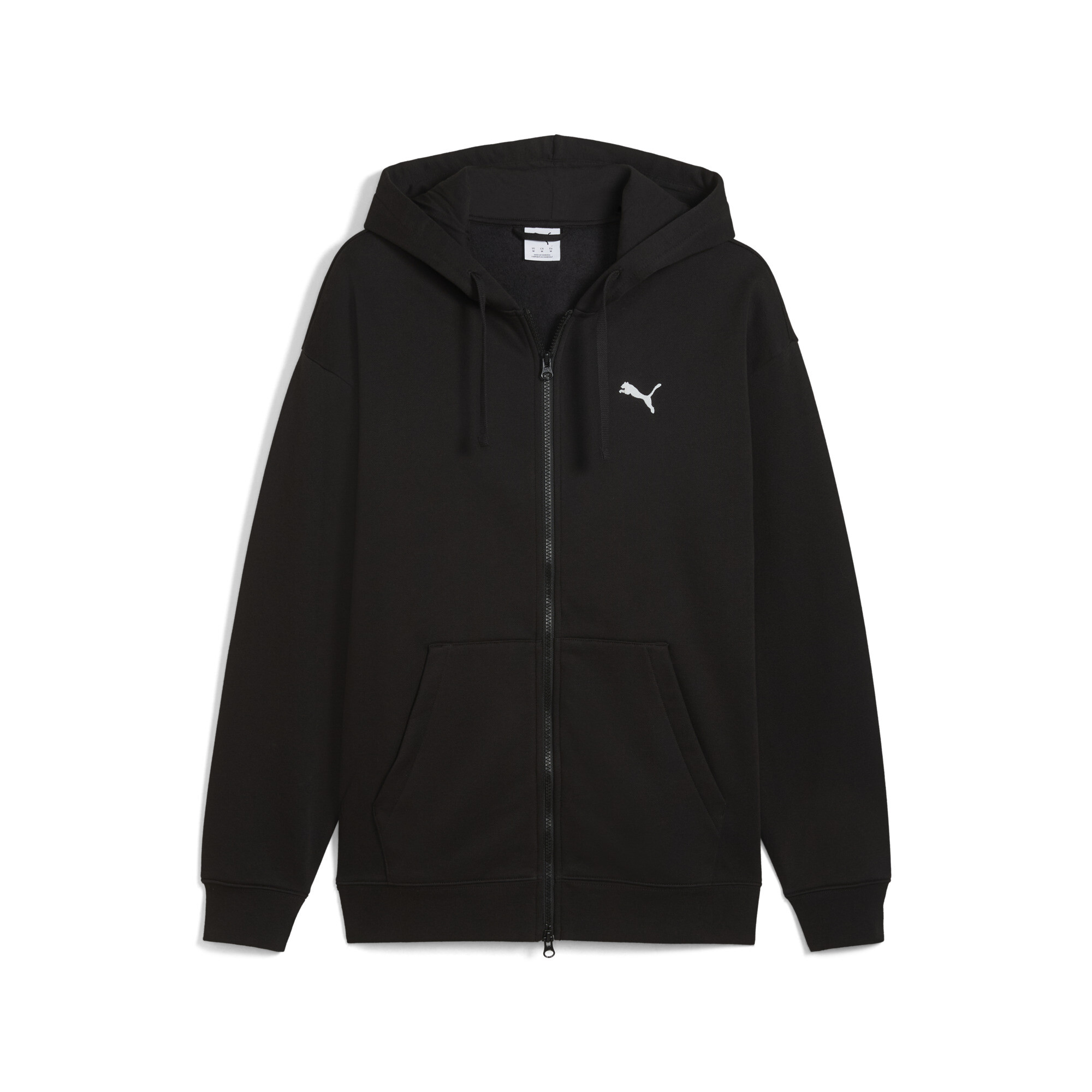 PUMA Essentials Zip-Up Hoodie in Black, Size M