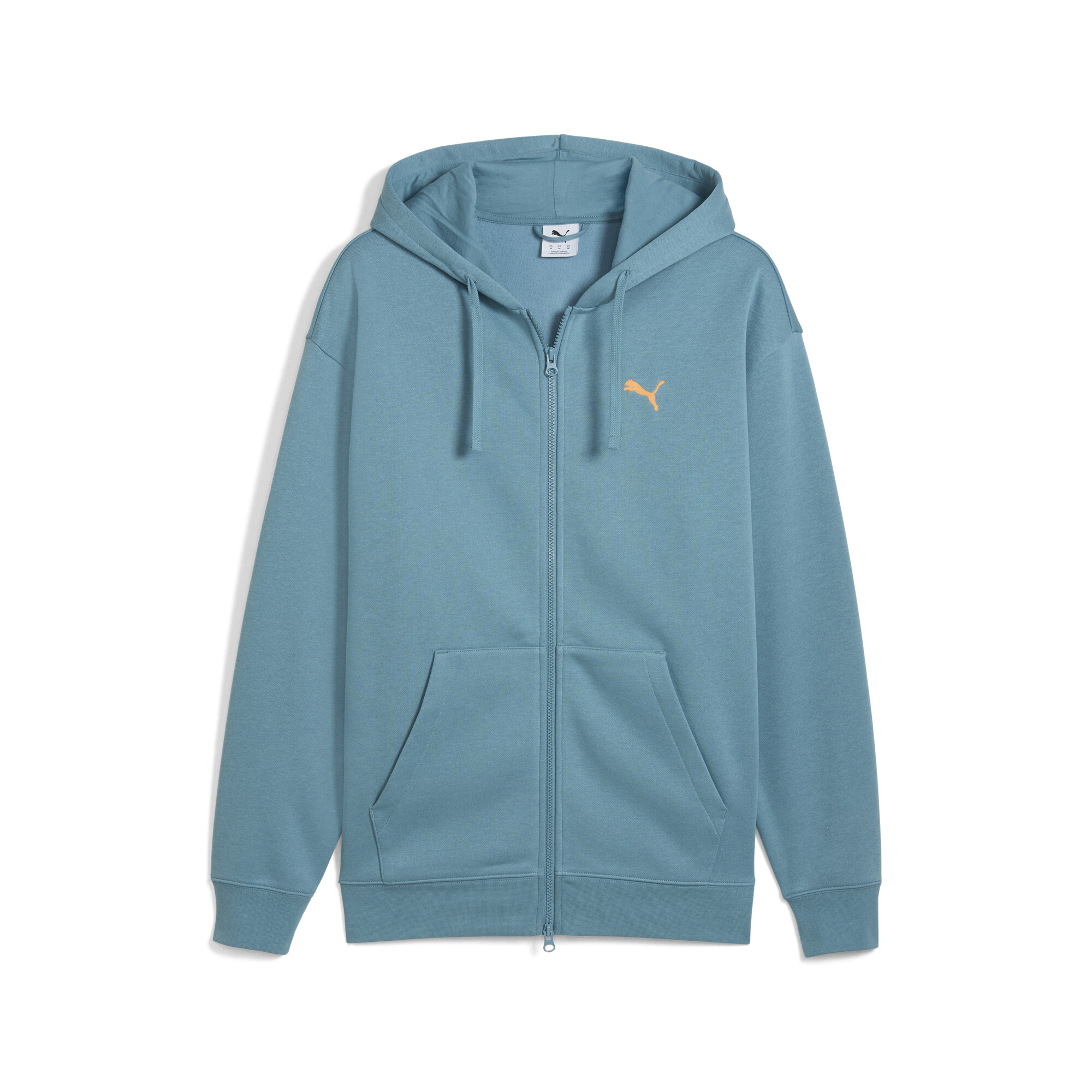 PUMA Essentials Zip-Up Hoodie in Blue, Size XL