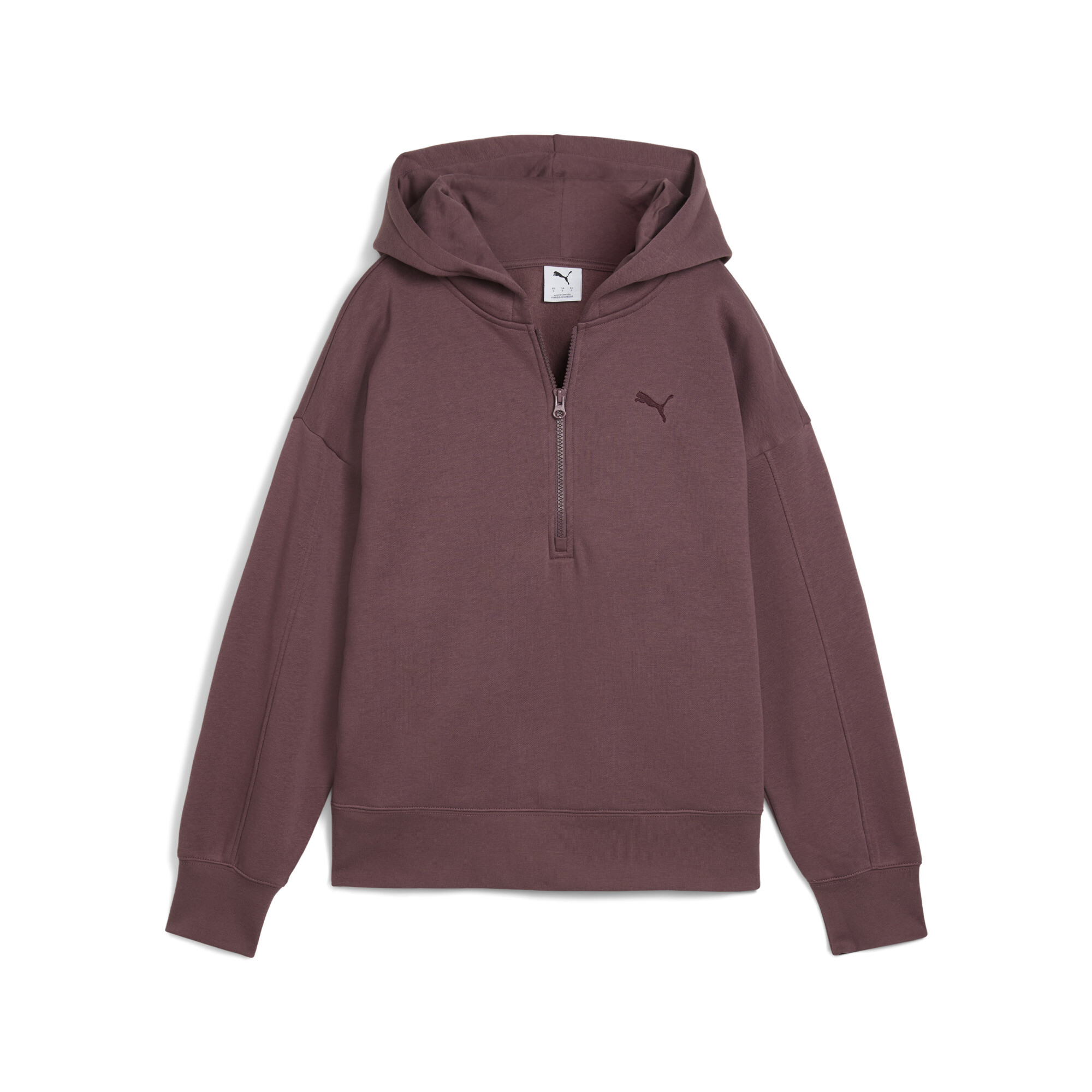 PUMA Hoodie met kwartrits voor Dames, Maat M