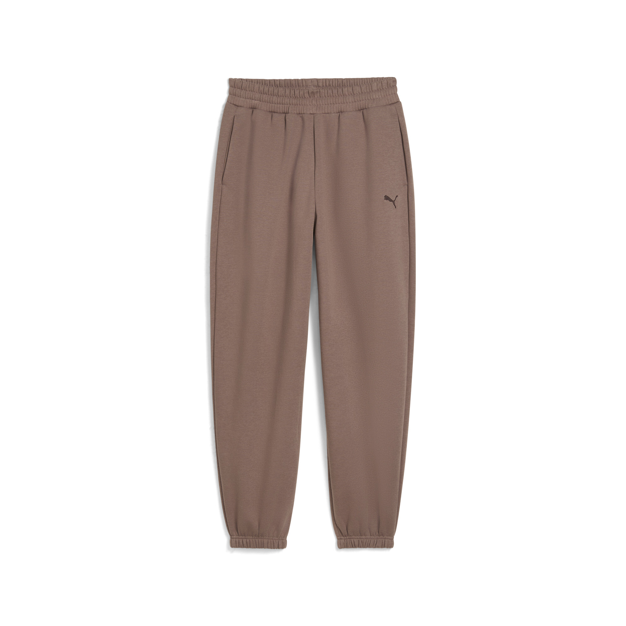 PUMA Essentials Women's Fleece Sweatpants in Brown, Size M