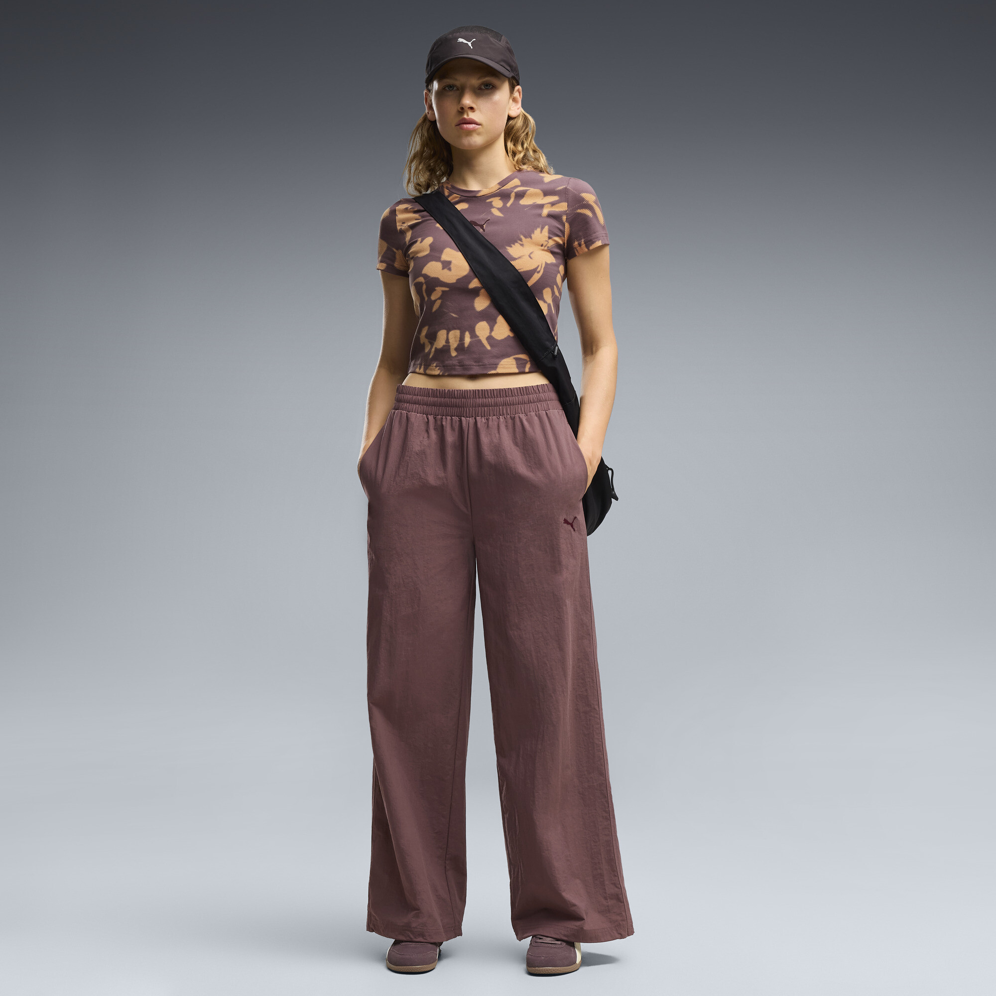 PUMA Essentials Women's Woven Pants in Purple, Size M