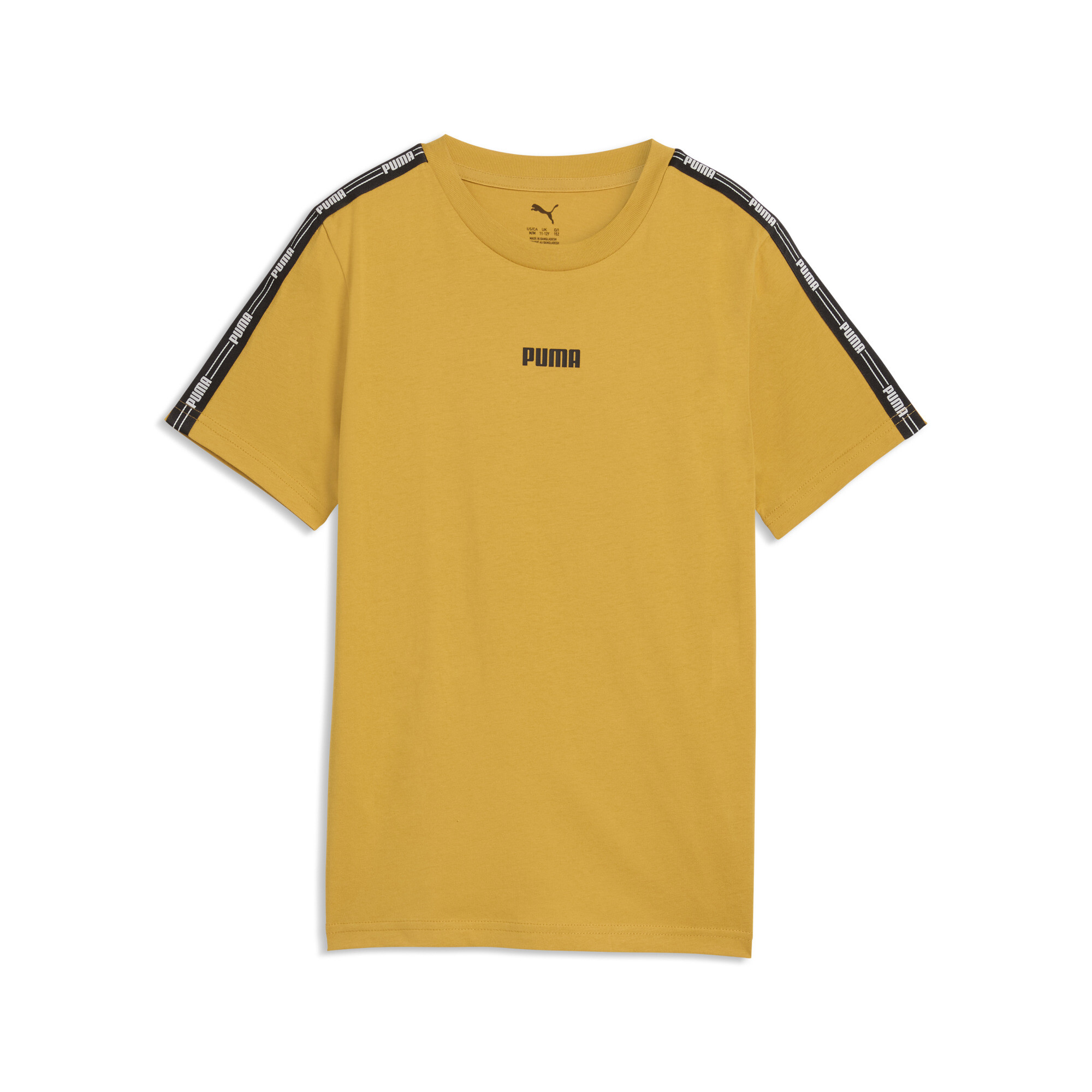 PUMA Tape T-shirt voor Heren, Goud, Maat 15-16Y